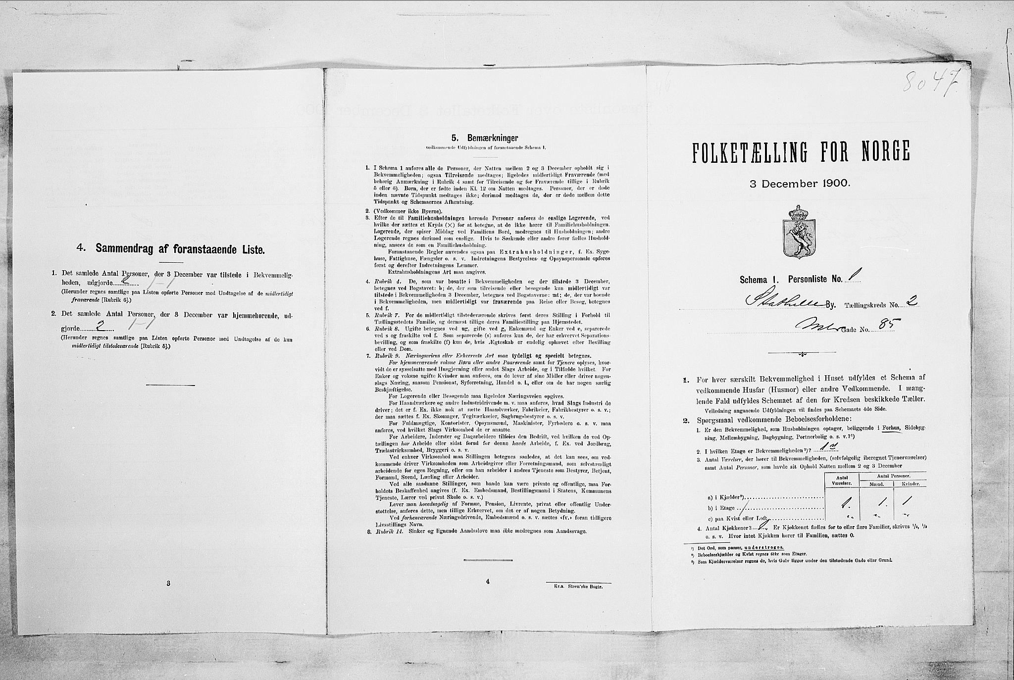 SAKO, 1900 census for Stathelle, 1900, p. 388