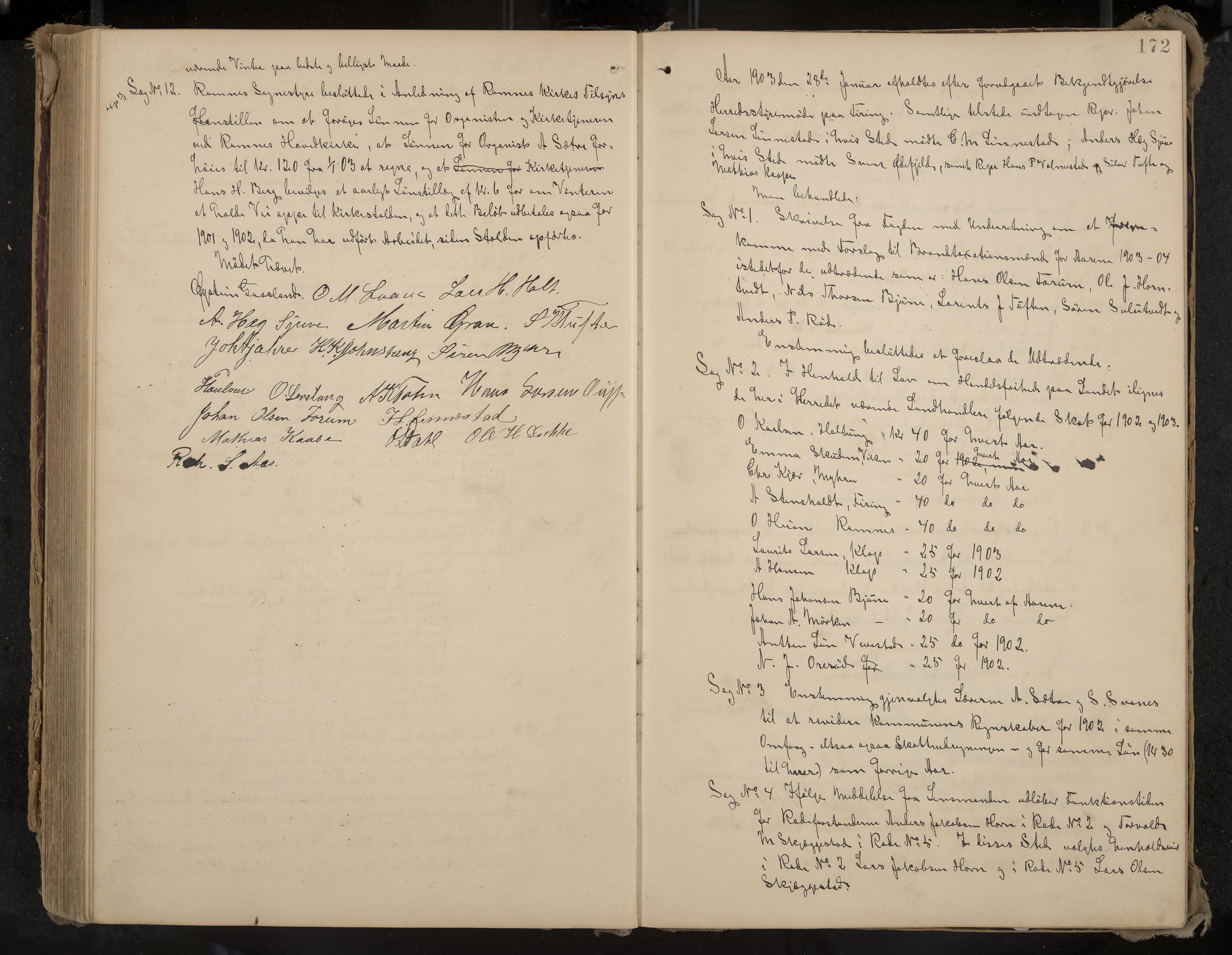 Ramnes formannskap og sentraladministrasjon, IKAK/0718021/A/Aa/L0004: Møtebok, 1892-1907, p. 172