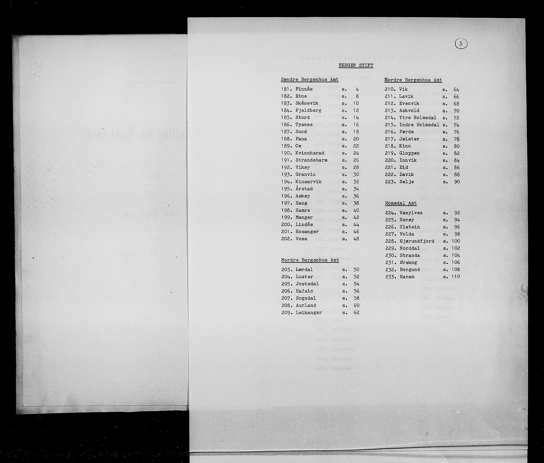 RA, Census 1815, vol. 7: Bergen stift and Trondheim stift, 1815, p. 3