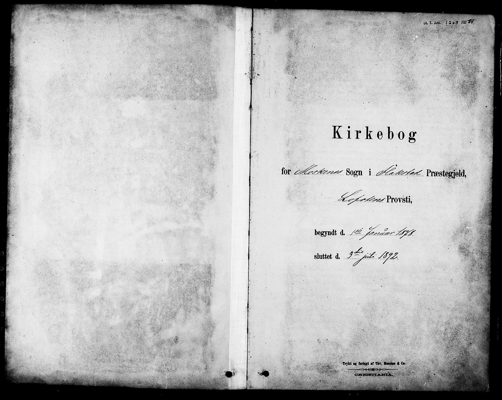 Ministerialprotokoller, klokkerbøker og fødselsregistre - Nordland, AV/SAT-A-1459/886/L1219: Parish register (official) no. 886A01, 1878-1892