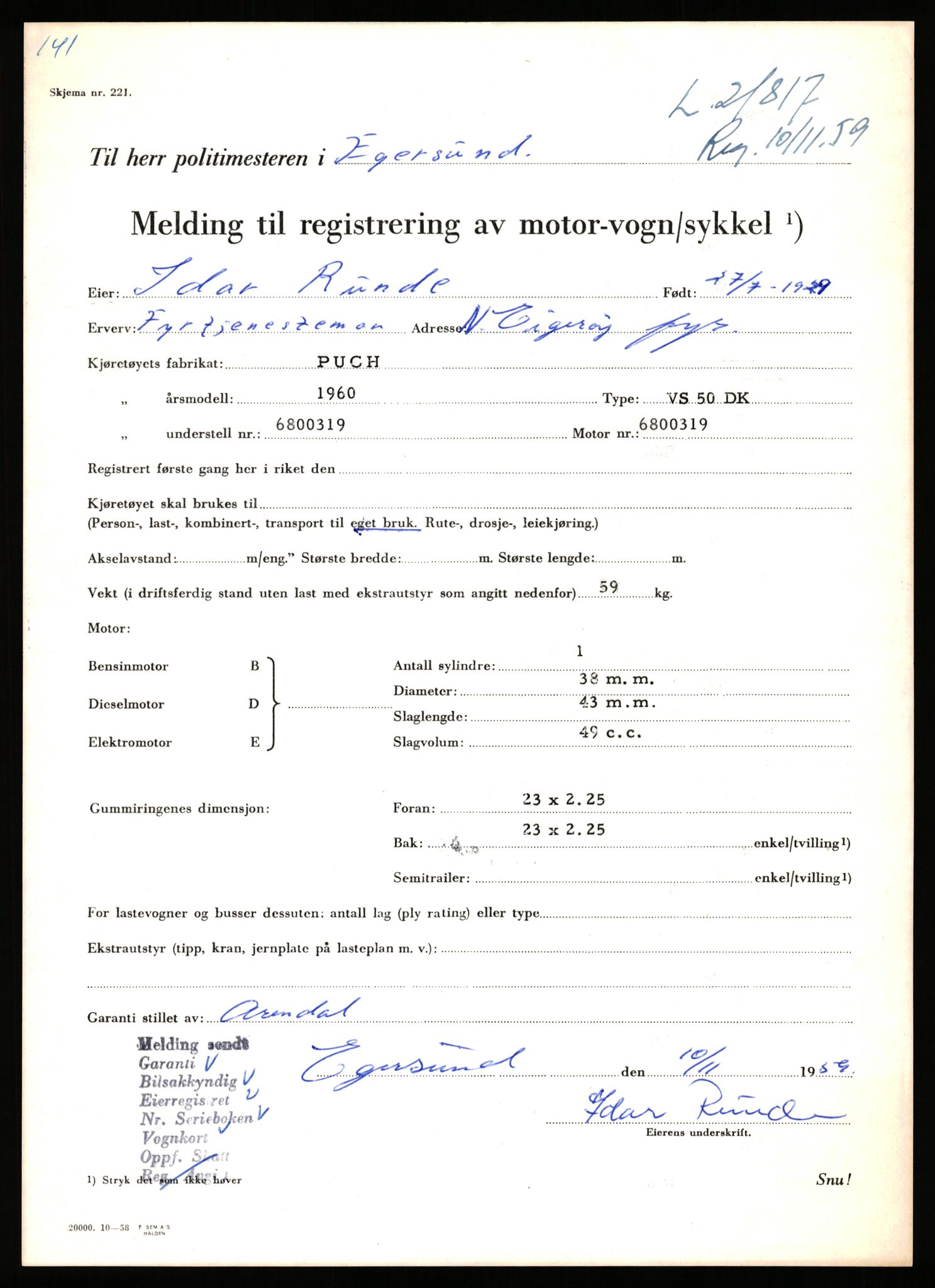 Stavanger trafikkstasjon, SAST/A-101942/0/F/L0038: L-21500 - L-22252, 1930-1971, p. 1079