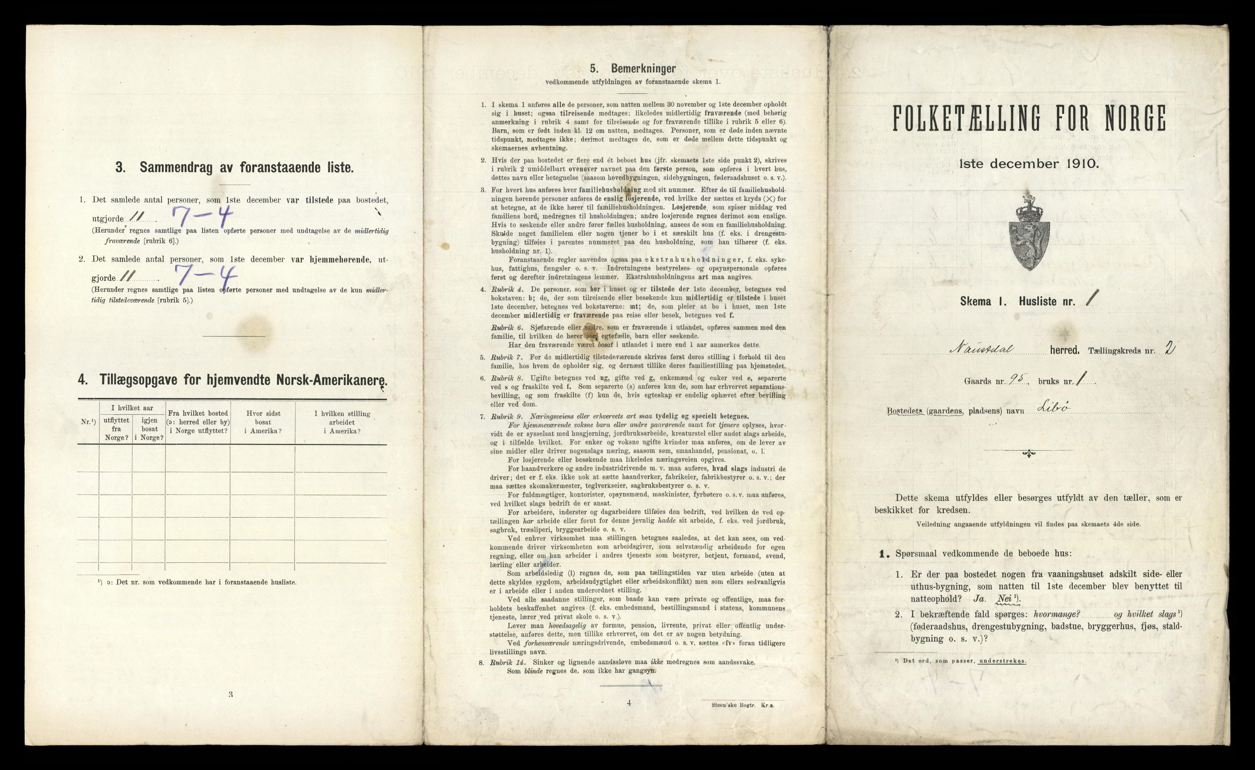 RA, 1910 census for Naustdal, 1910, p. 283