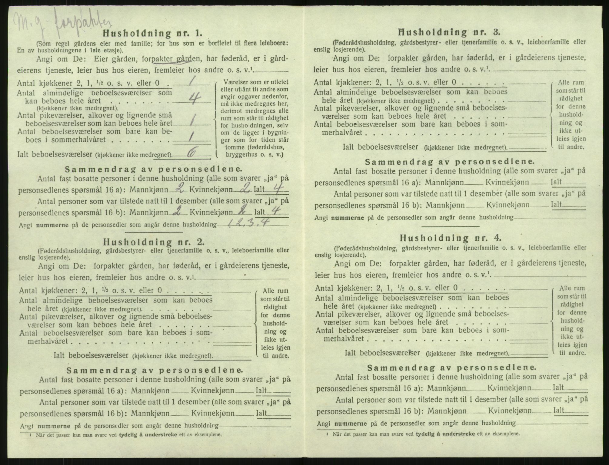 SAK, 1920 census for Søndeled, 1920, p. 1094