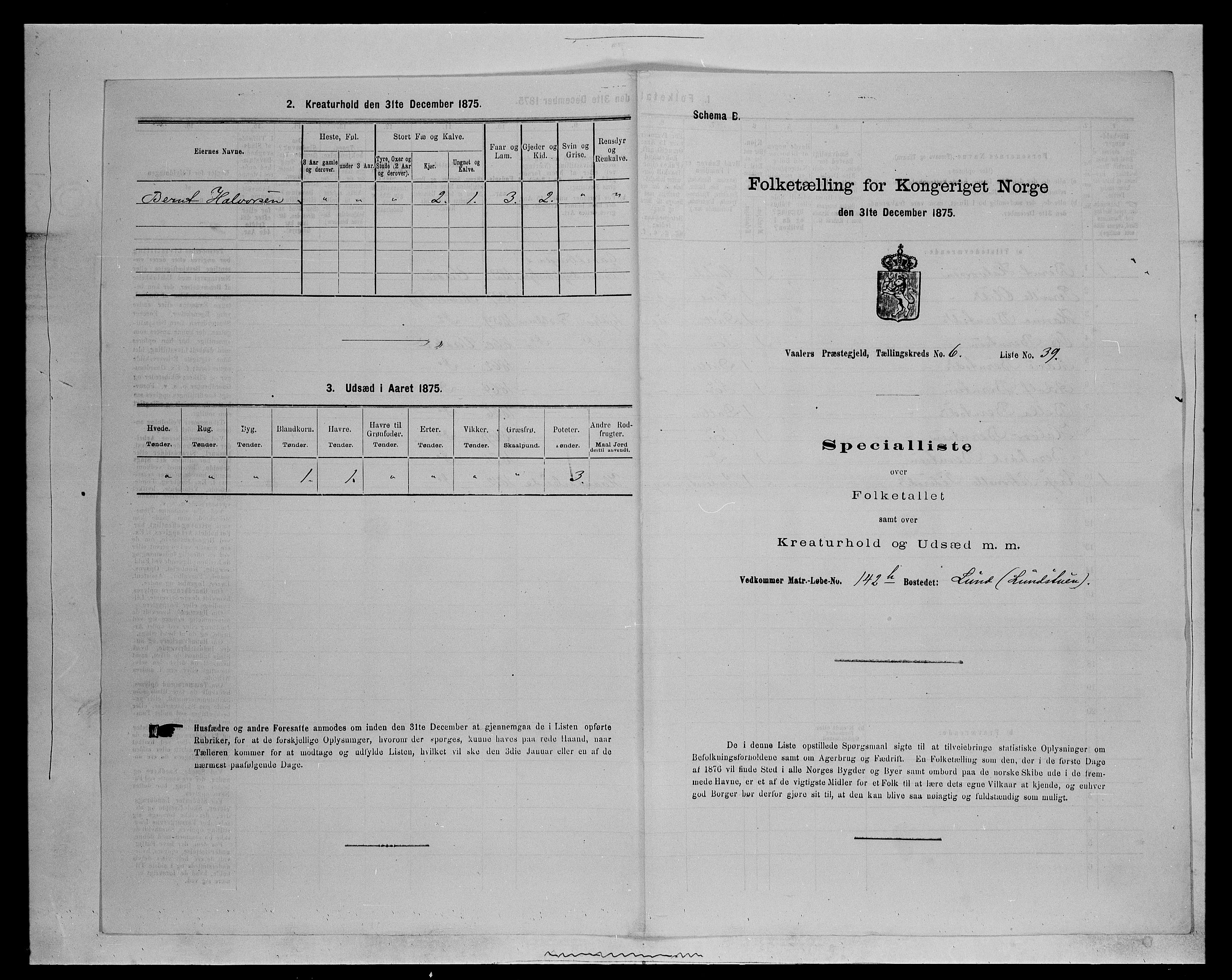 SAH, 1875 census for 0426P Våler parish (Hedmark), 1875, p. 791