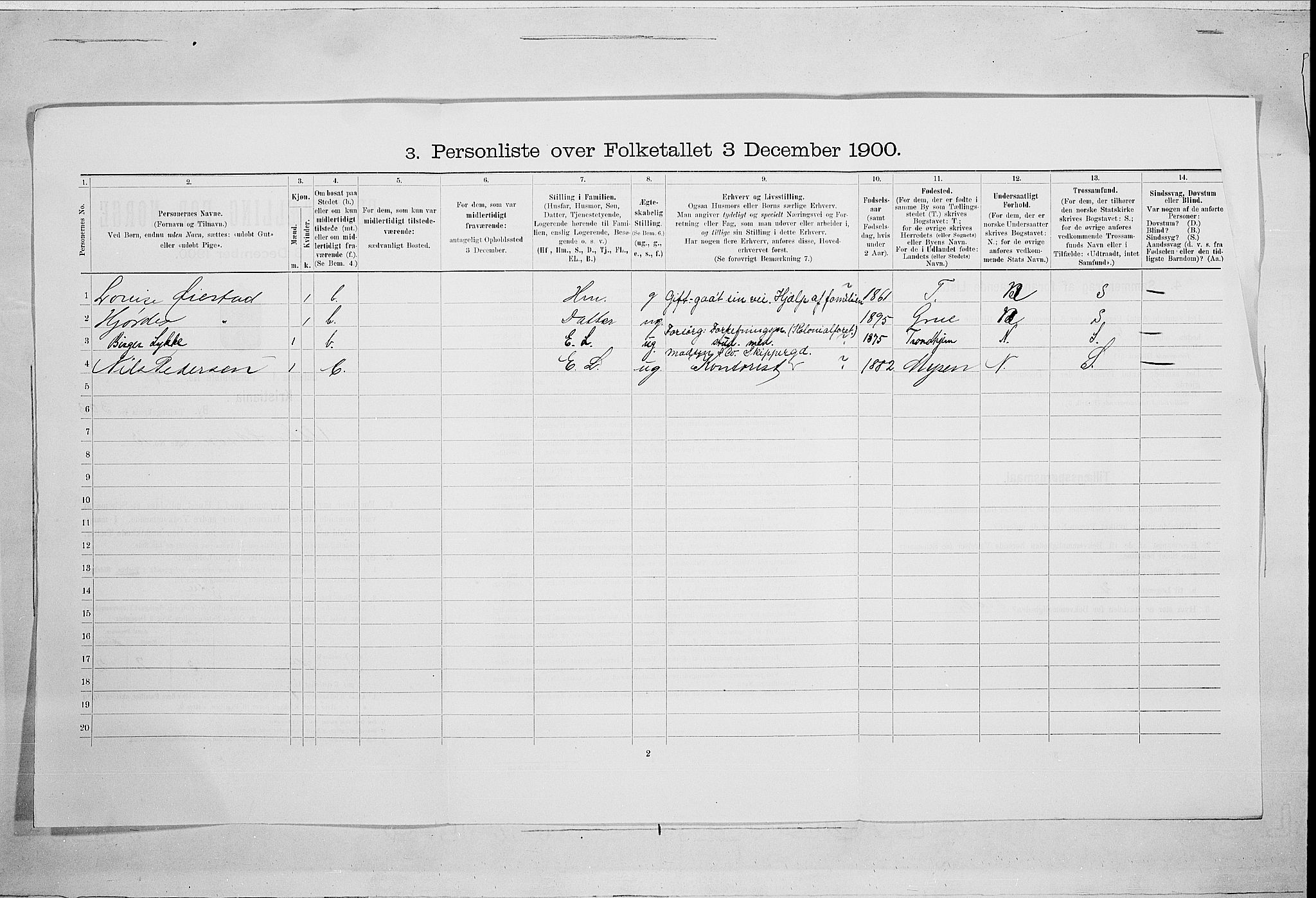 SAO, 1900 census for Kristiania, 1900, p. 106960