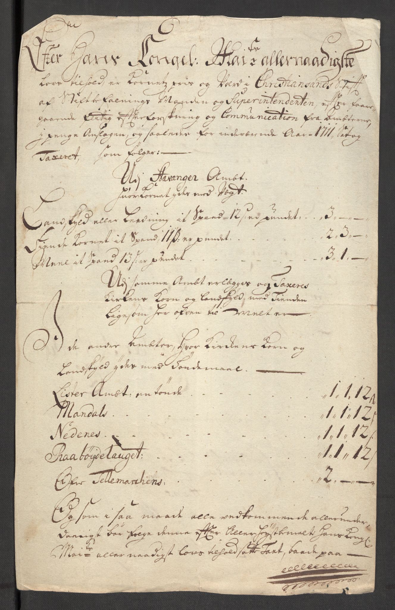 Rentekammeret inntil 1814, Reviderte regnskaper, Fogderegnskap, AV/RA-EA-4092/R46/L2735: Fogderegnskap Jæren og Dalane, 1711, p. 48