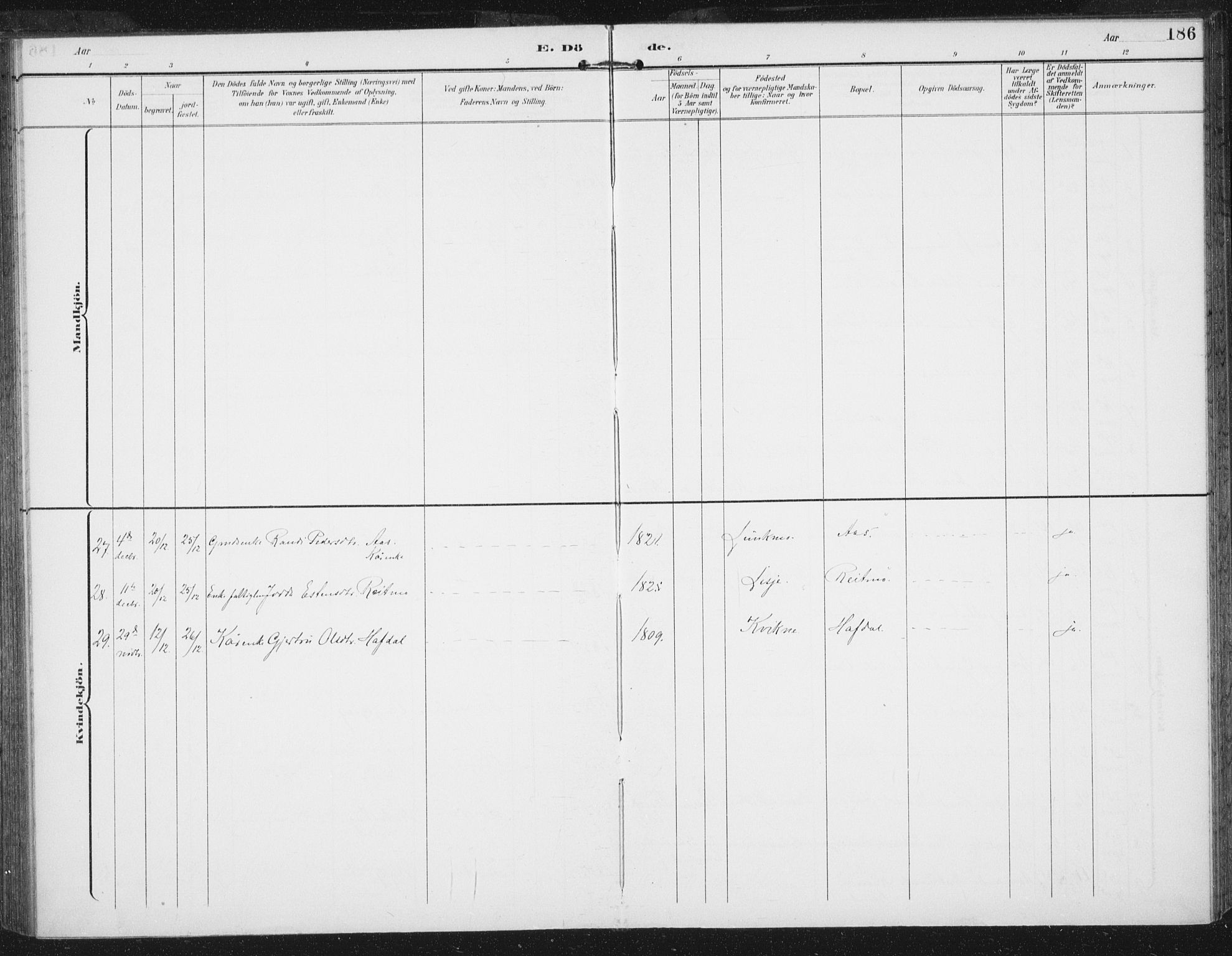 Ministerialprotokoller, klokkerbøker og fødselsregistre - Sør-Trøndelag, SAT/A-1456/674/L0872: Parish register (official) no. 674A04, 1897-1907, p. 186