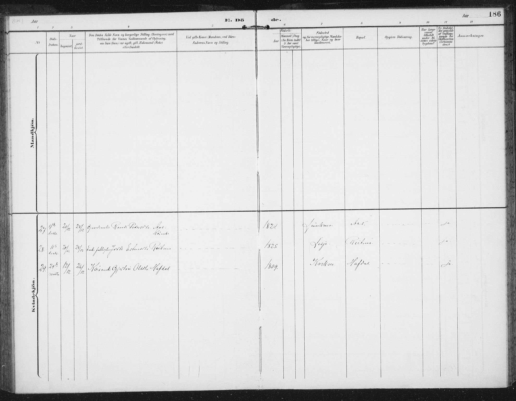 Ministerialprotokoller, klokkerbøker og fødselsregistre - Sør-Trøndelag, AV/SAT-A-1456/674/L0872: Parish register (official) no. 674A04, 1897-1907, p. 186