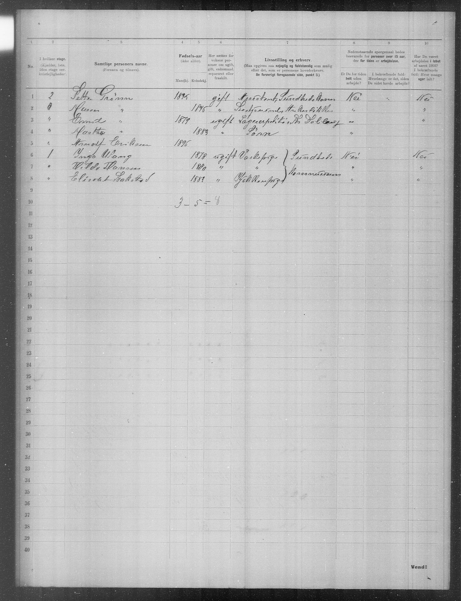 OBA, Municipal Census 1903 for Kristiania, 1903, p. 24772