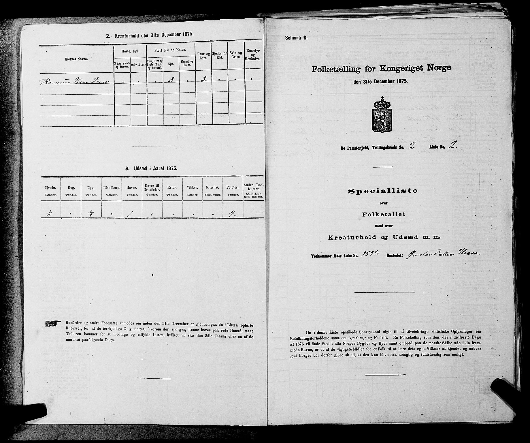 SAKO, 1875 census for 0821P Bø, 1875, p. 136