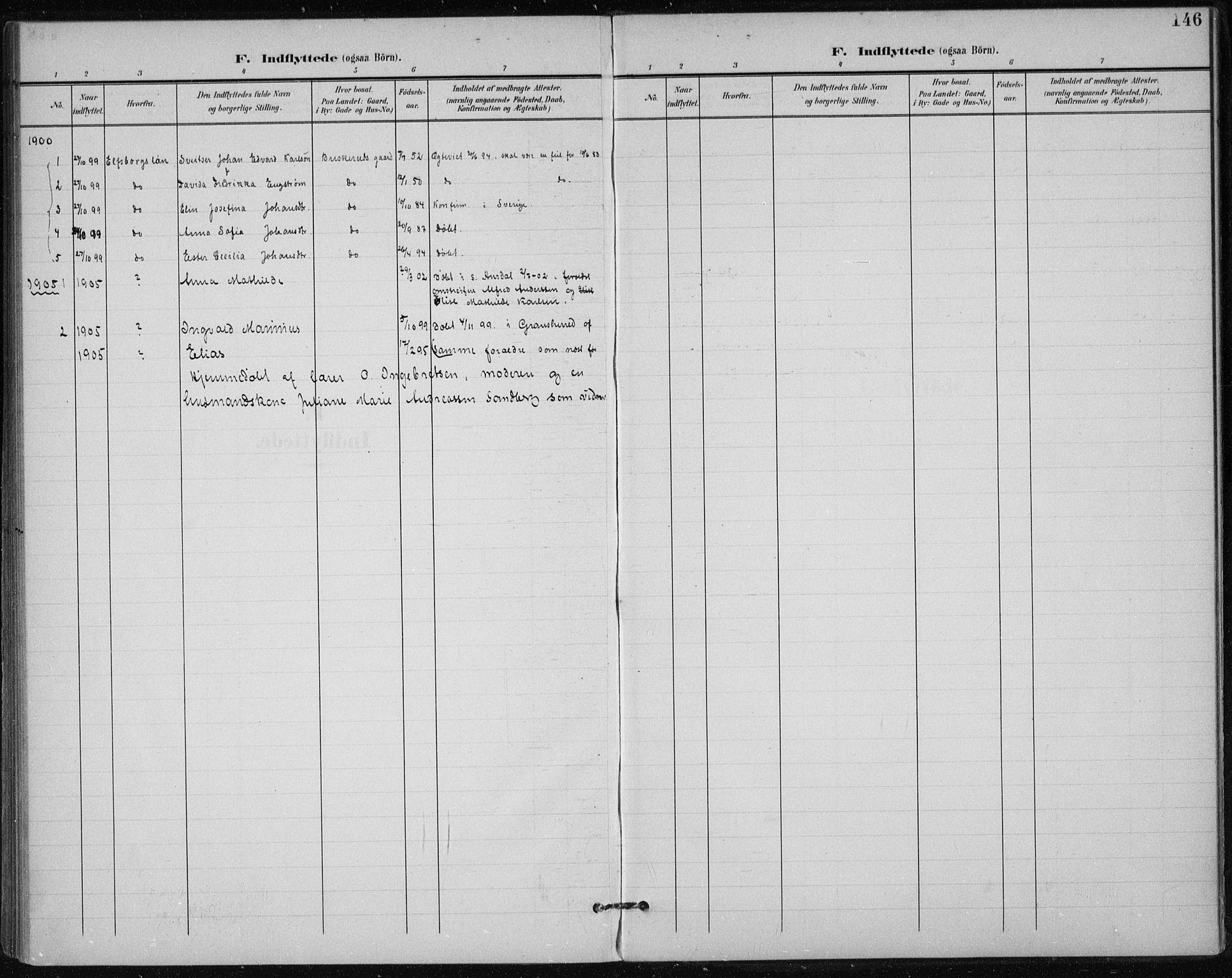 Modum kirkebøker, AV/SAKO-A-234/F/Fa/L0017: Parish register (official) no. 17, 1900-1915, p. 146