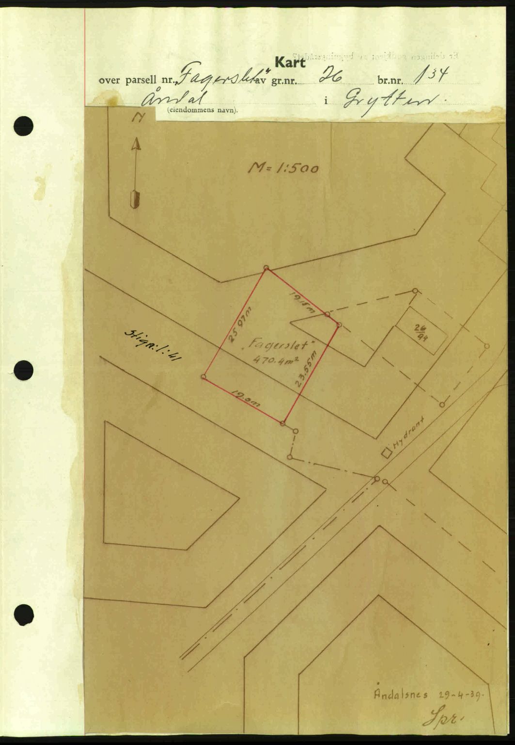 Romsdal sorenskriveri, AV/SAT-A-4149/1/2/2C: Mortgage book no. A6, 1938-1939, Diary no: : 958/1939