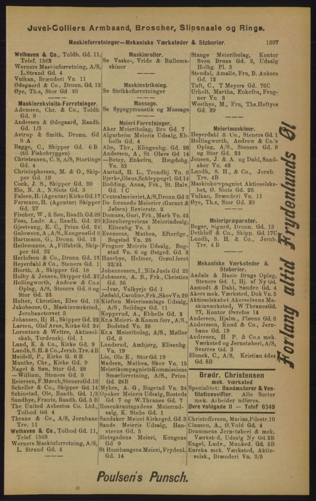 Kristiania/Oslo adressebok, PUBL/-, 1905, p. 1397