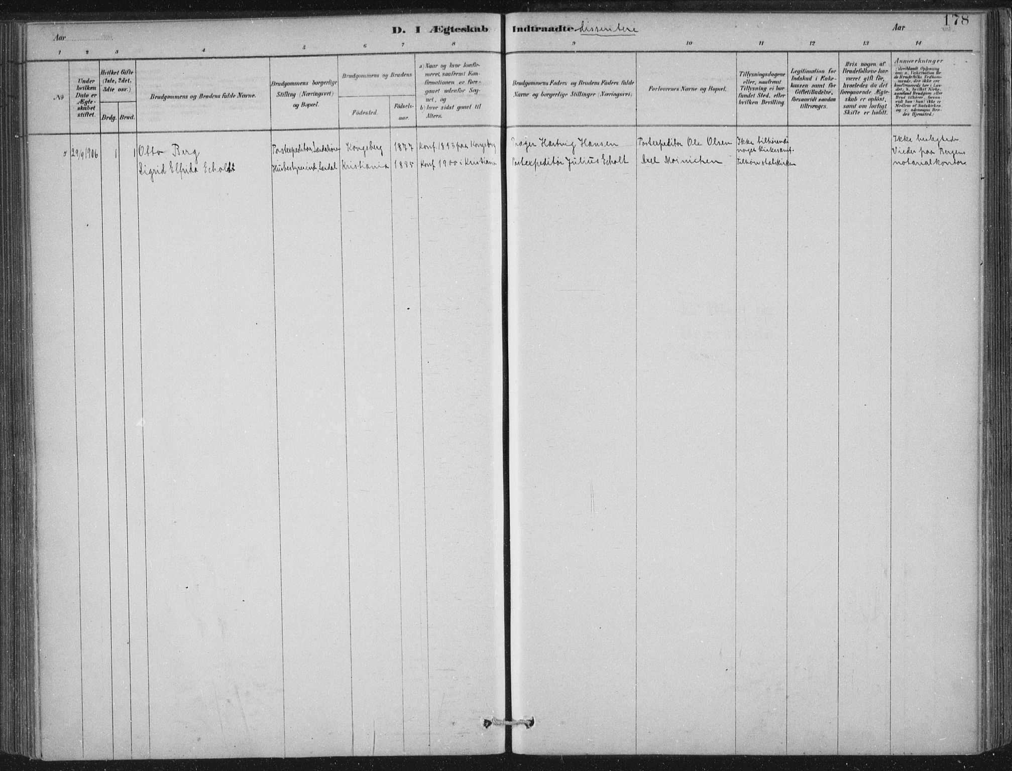 Lærdal sokneprestembete, AV/SAB-A-81201: Parish register (official) no. D  1, 1878-1908, p. 178