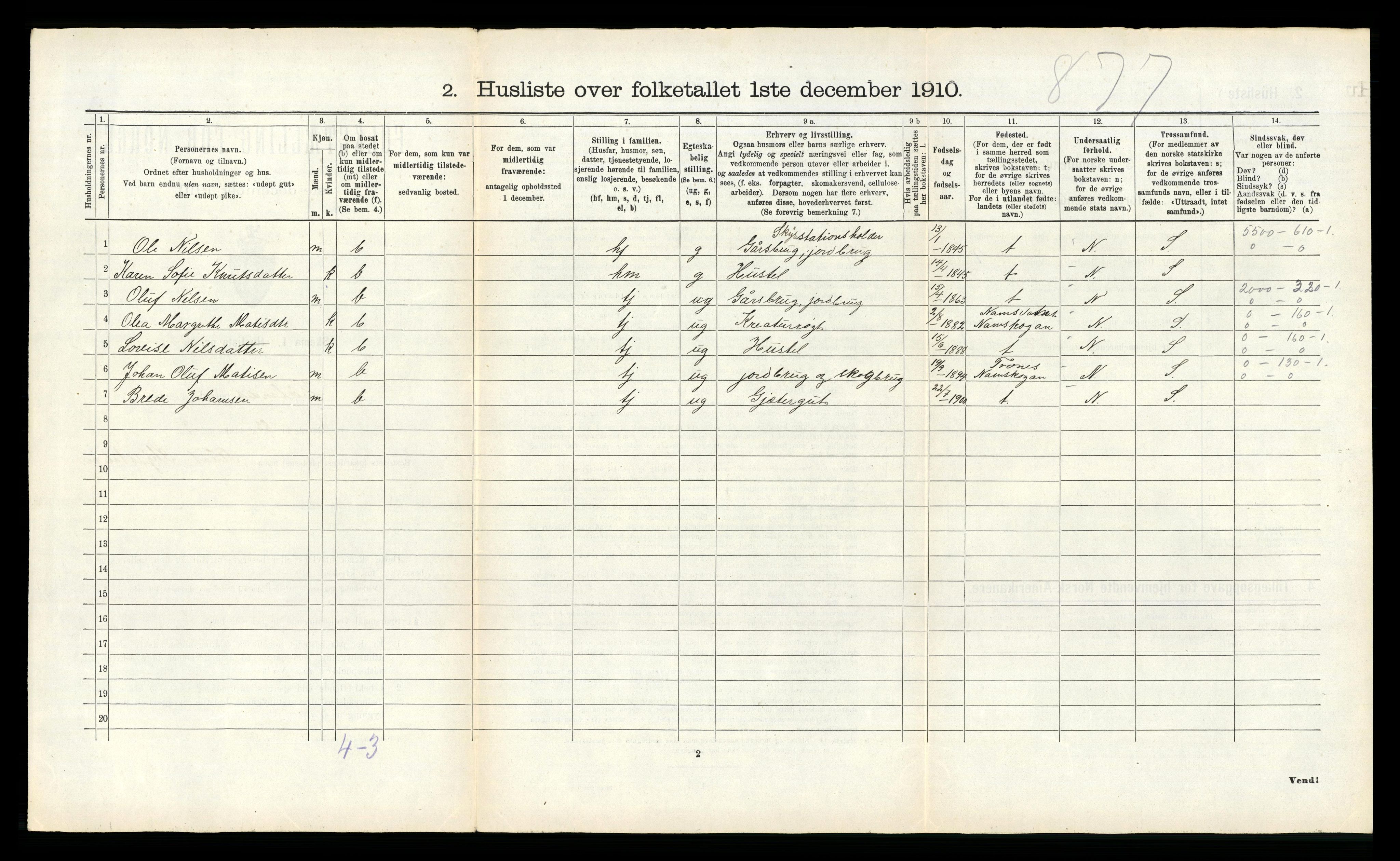 RA, 1910 census for Høylandet, 1910, p. 361