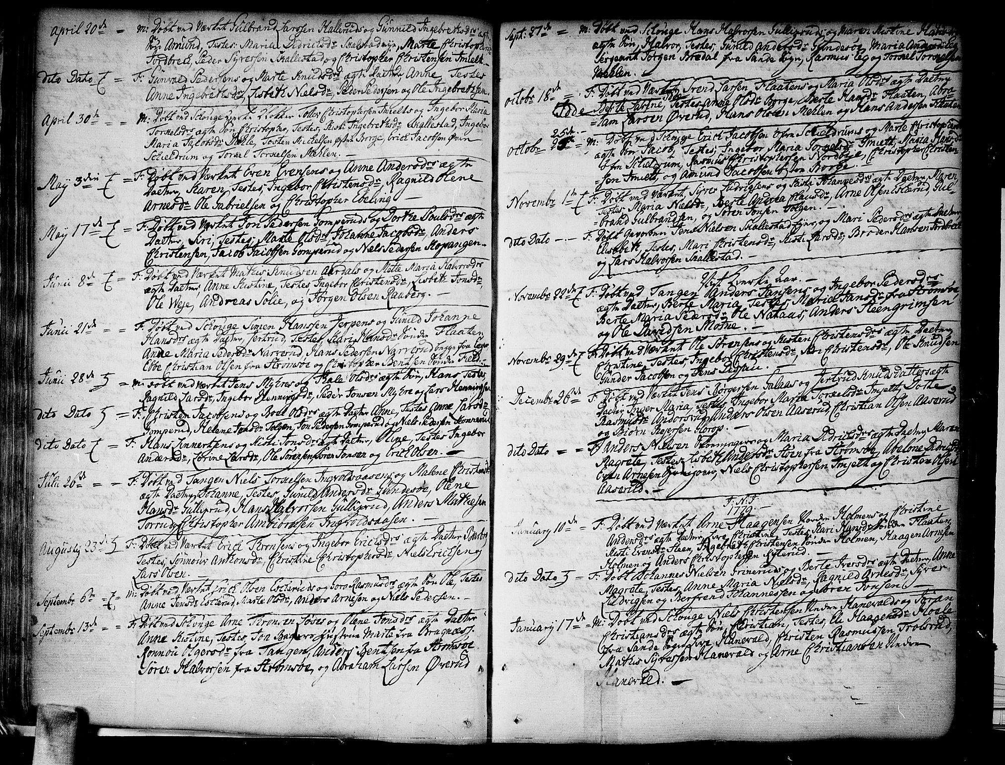 Skoger kirkebøker, SAKO/A-59/F/Fa/L0001: Parish register (official) no. I 1, 1746-1814, p. 45