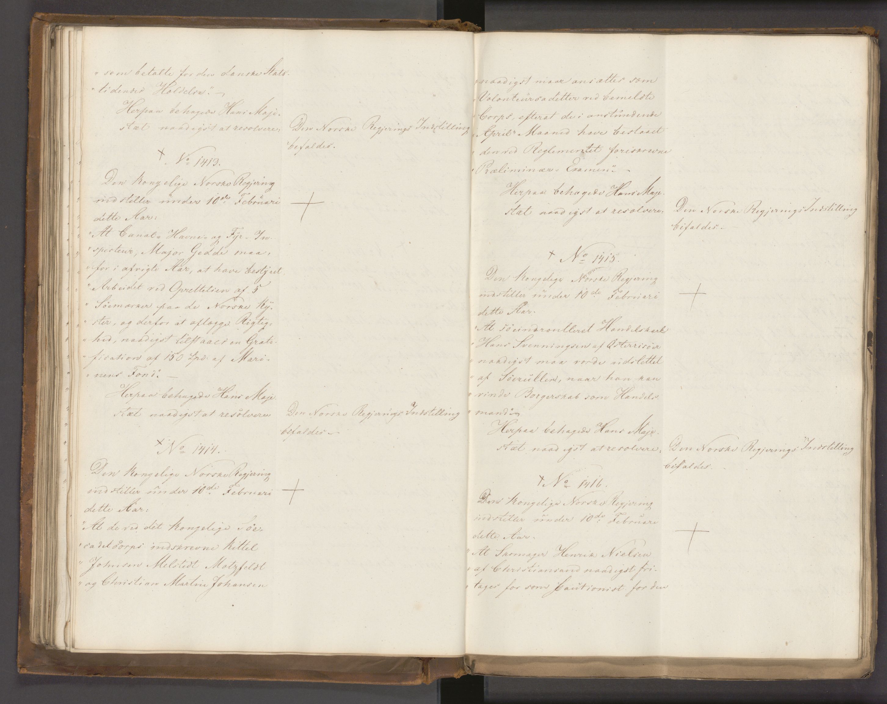 Statsrådssekretariatet, AV/RA-S-1001/A/Ab/L0022: Kgl. res. nr. 1210-1721, 1. halvår, 1826