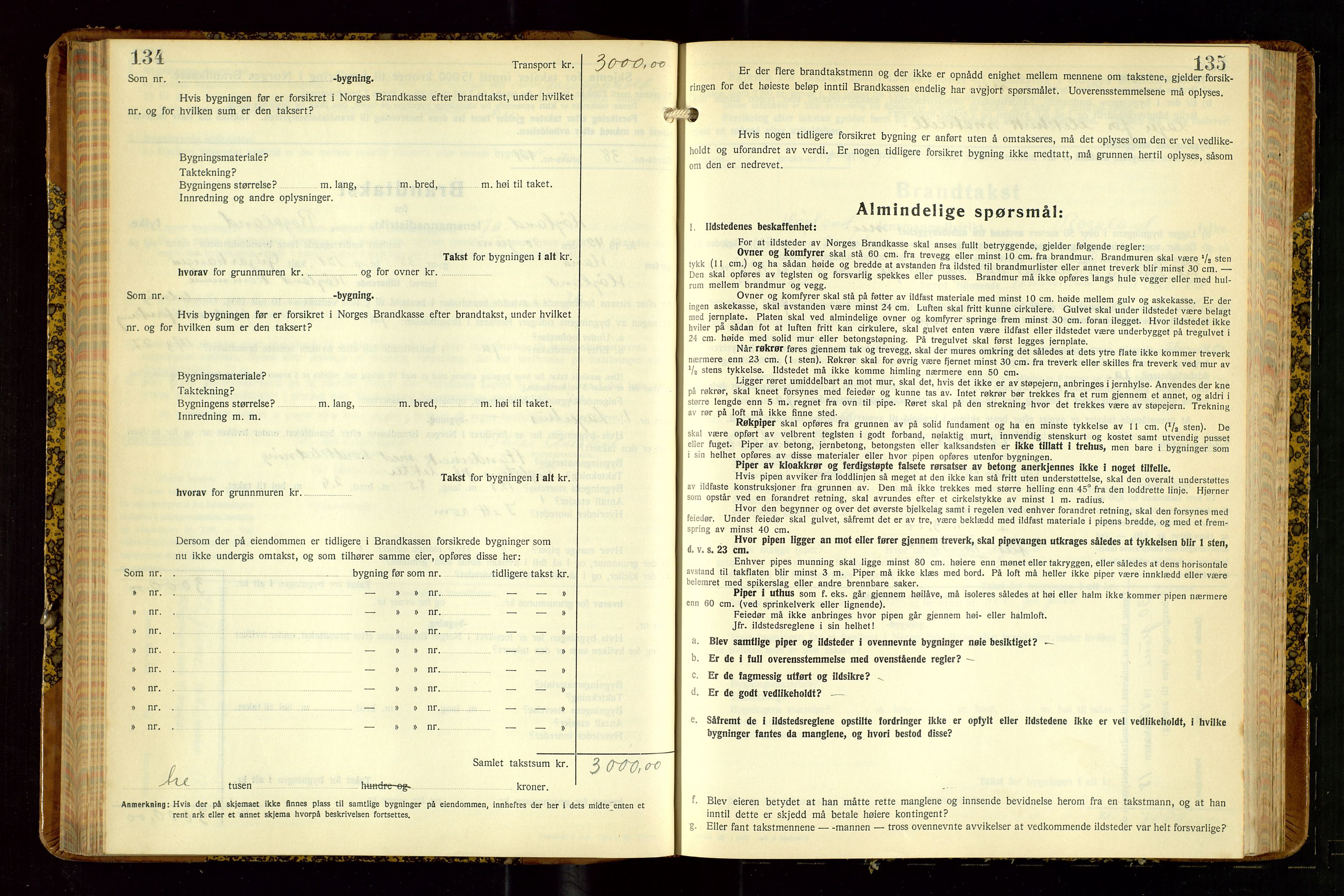 Høyland/Sandnes lensmannskontor, SAST/A-100166/Gob/L0008: "Branntakstprotokoll", 1940-1952, p. 134-135