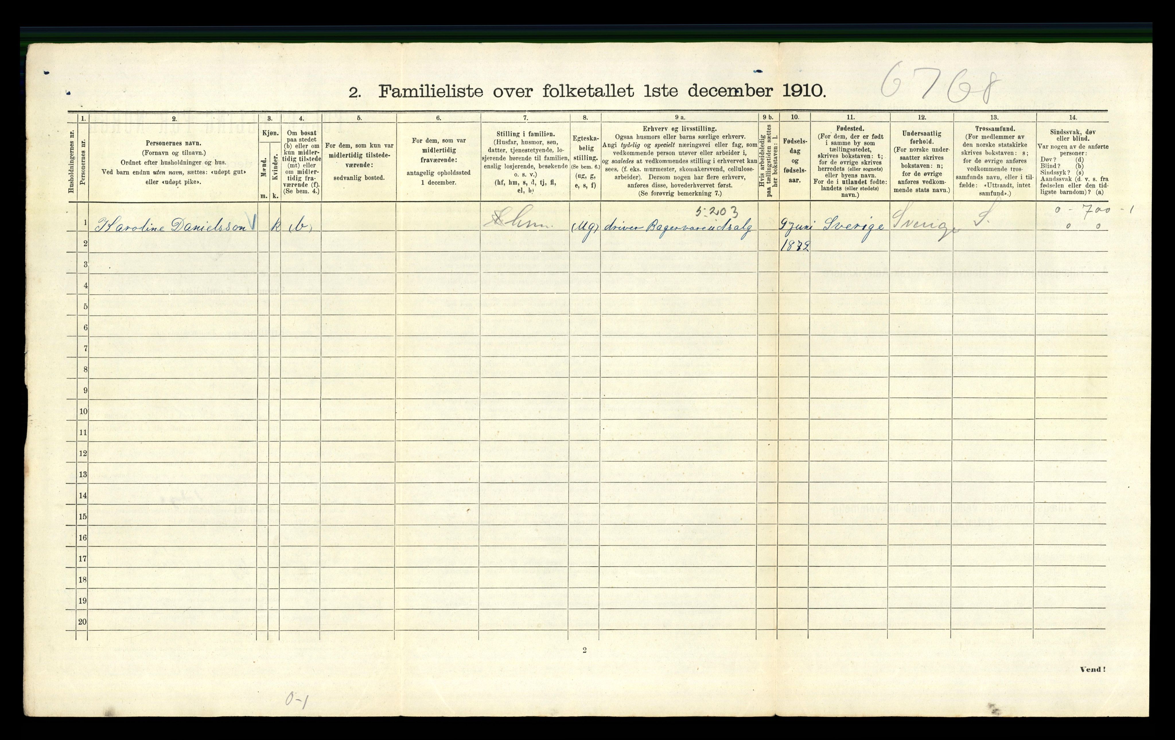 RA, 1910 census for Kristiania, 1910, p. 29228