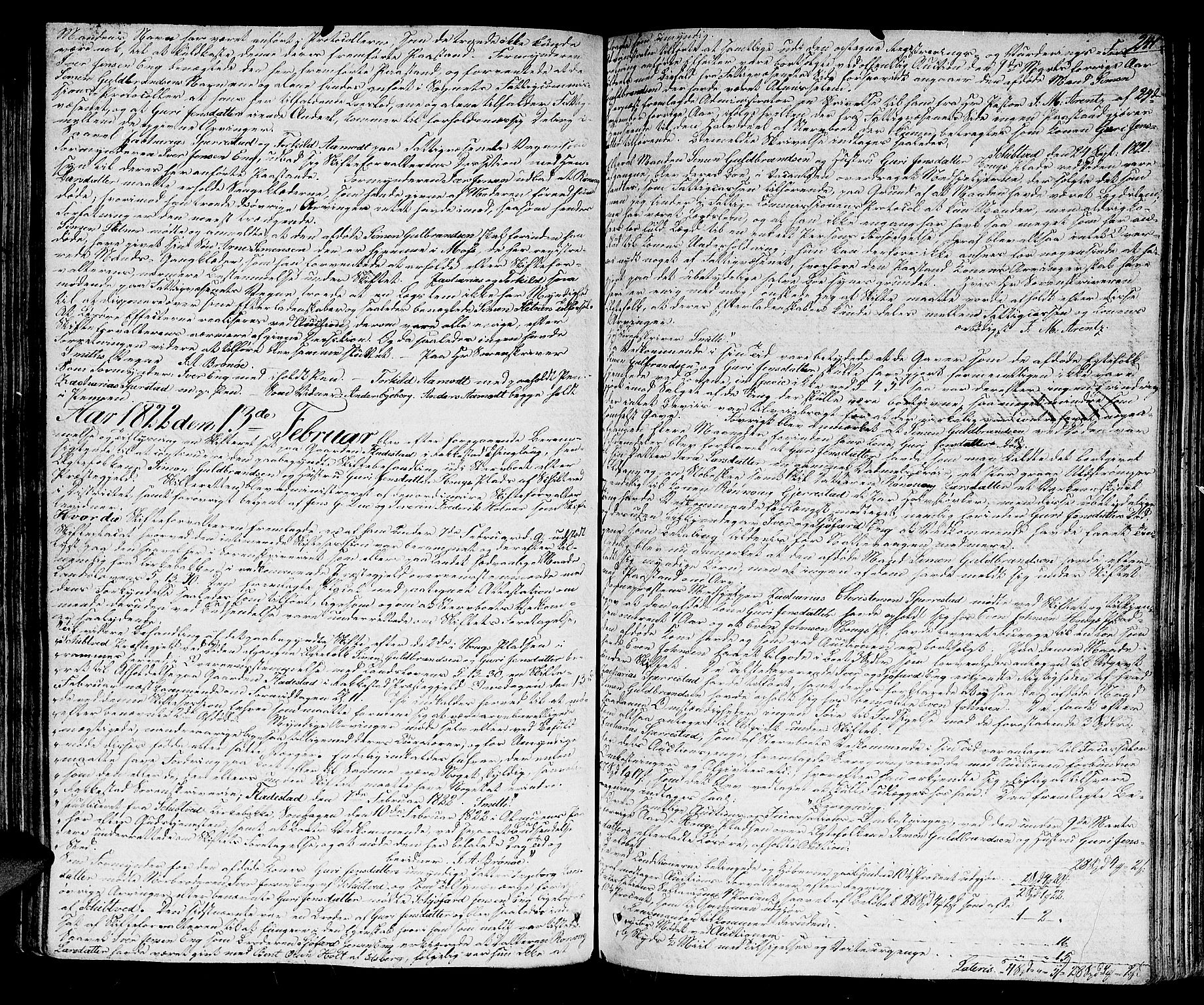Rakkestad sorenskriveri, SAO/A-10686/H/Hb/L0010: Skifteprotokoller, 1820-1823, p. 240b-241a