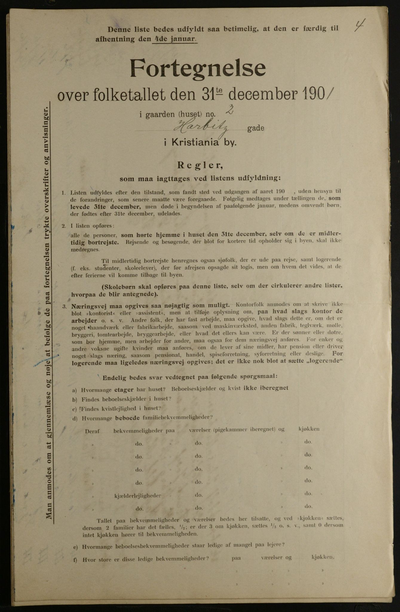 OBA, Municipal Census 1901 for Kristiania, 1901, p. 12440