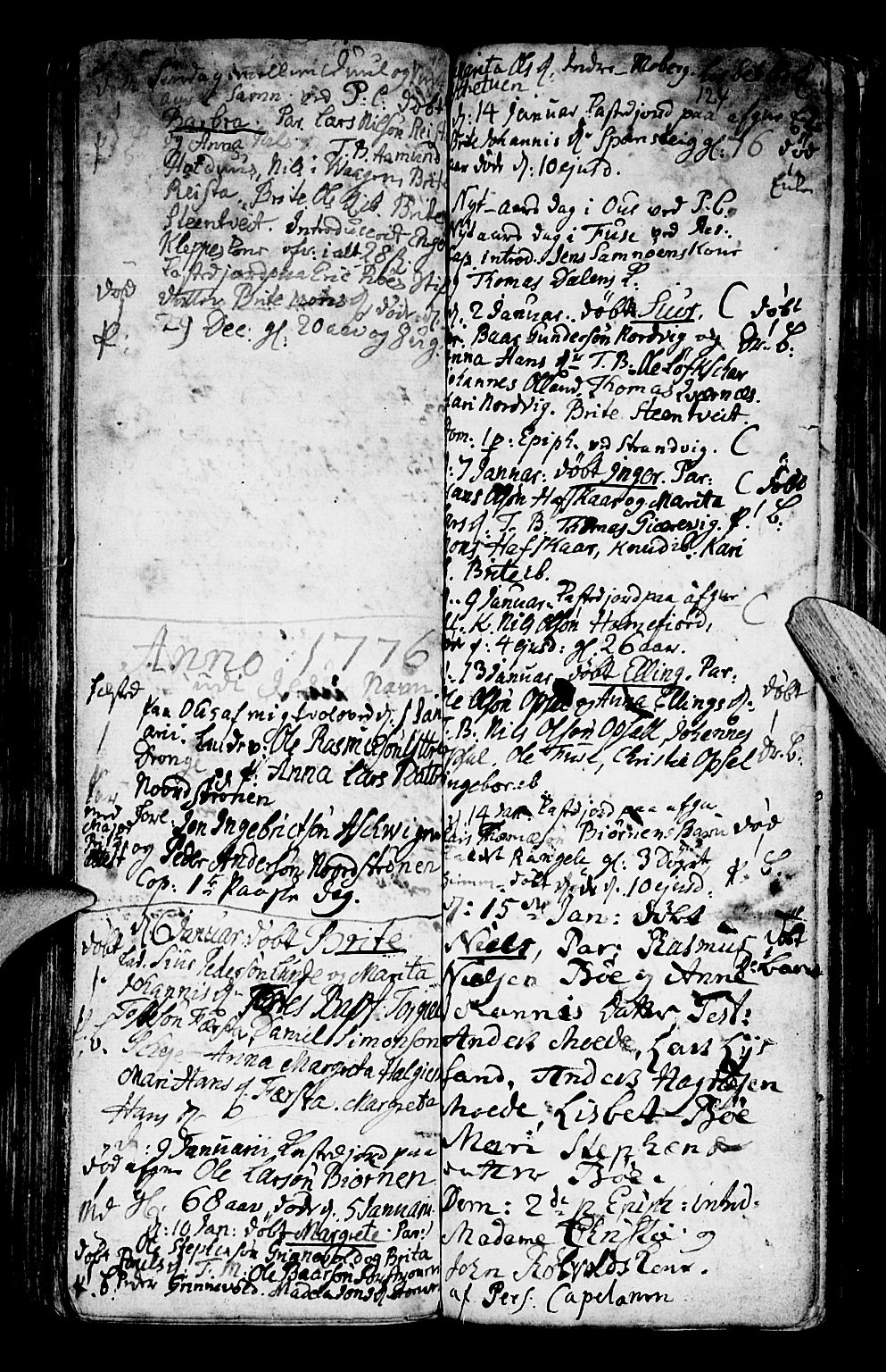 Os sokneprestembete, SAB/A-99929: Parish register (official) no. A 9, 1766-1779, p. 124