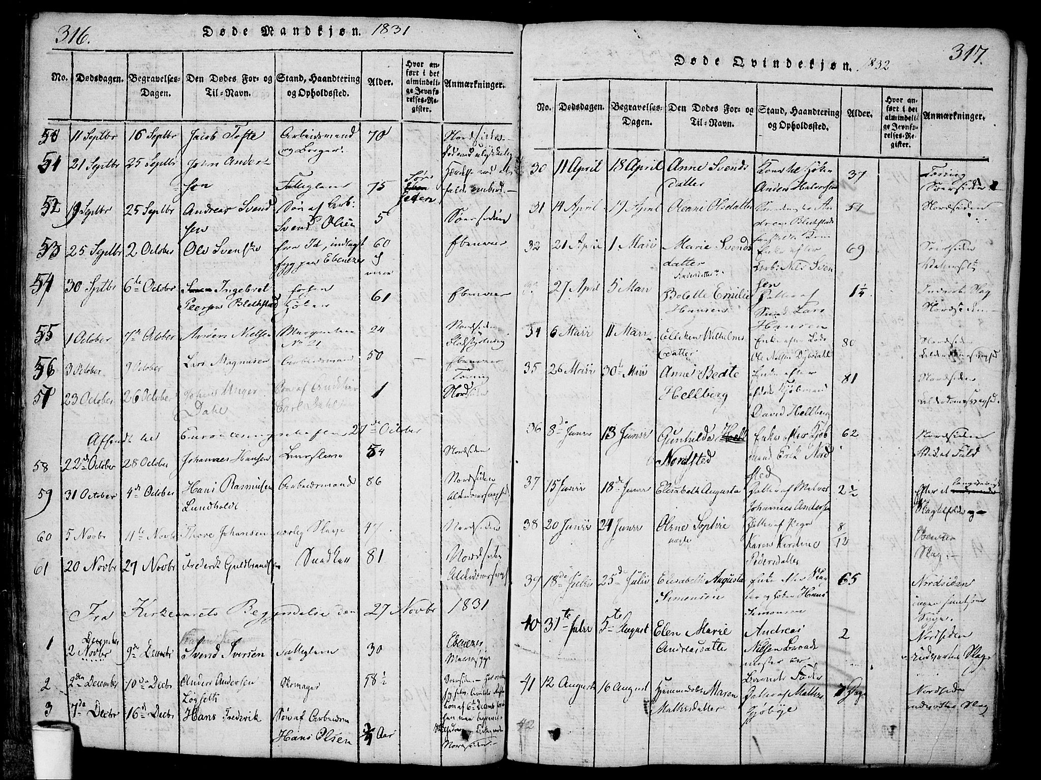 Halden prestekontor Kirkebøker, AV/SAO-A-10909/F/Fa/L0003: Parish register (official) no. I 3, 1815-1834, p. 316-317