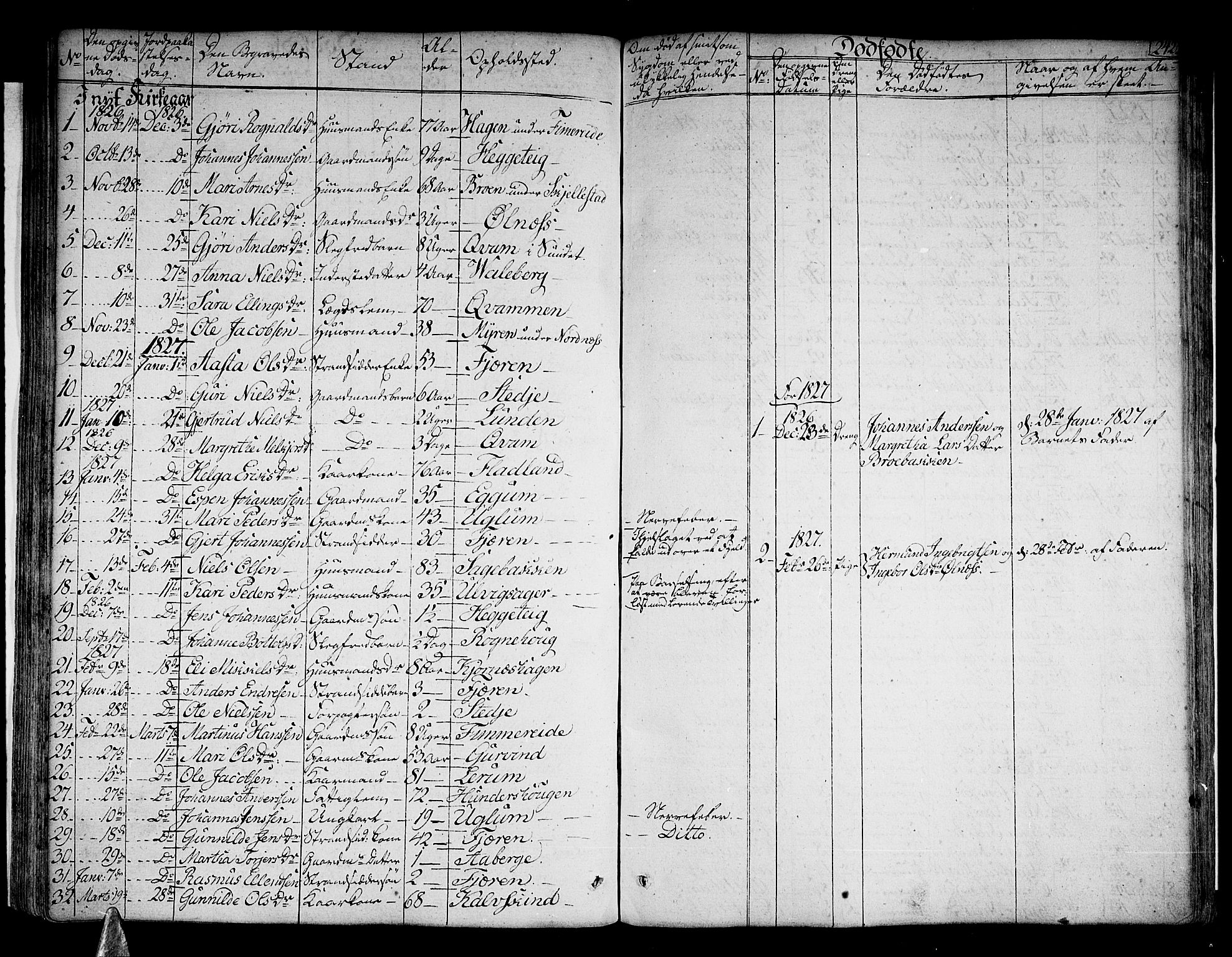 Sogndal sokneprestembete, SAB/A-81301/H/Haa/Haaa/L0010: Parish register (official) no. A 10, 1821-1838, p. 242