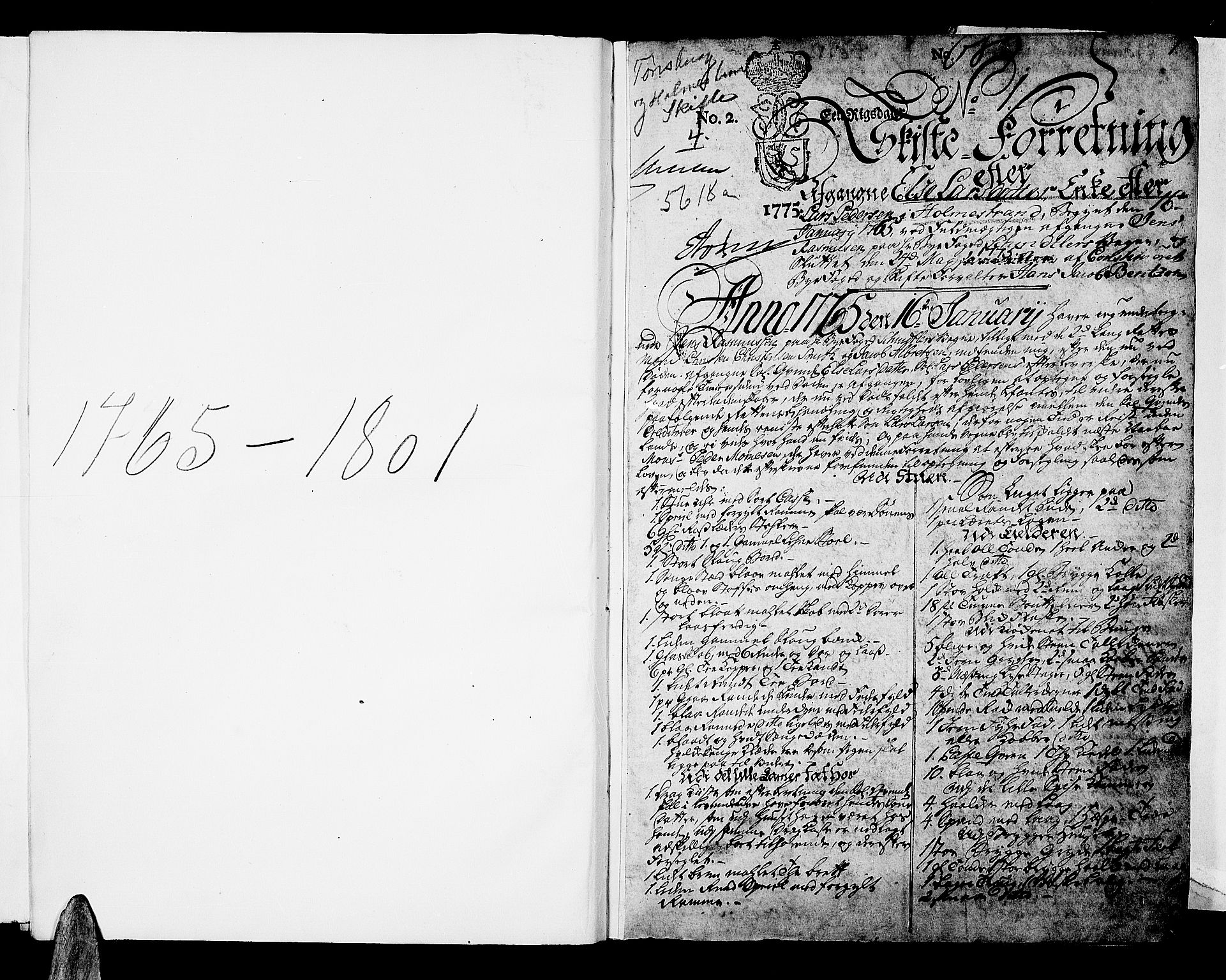Tønsberg byfogd, SAKO/A-224/H/Hb/L0004a: Skifteprotokoll, 1775-1801, p. 0b-1a