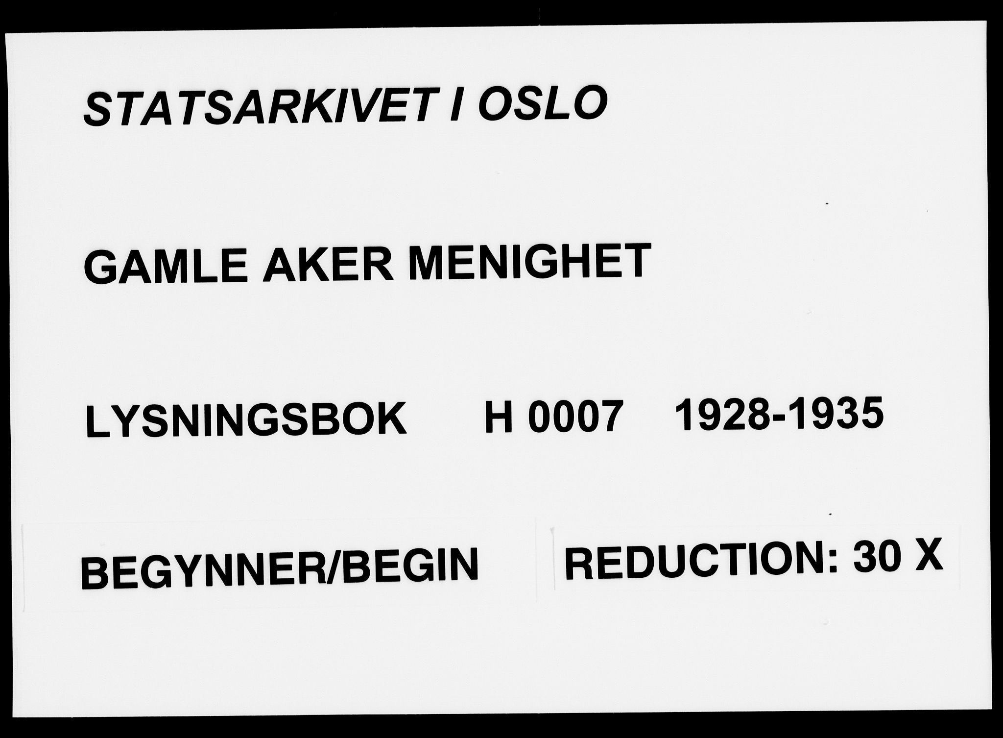 Gamle Aker prestekontor Kirkebøker, SAO/A-10617a/H/L0007: Banns register no. 7, 1928-1935