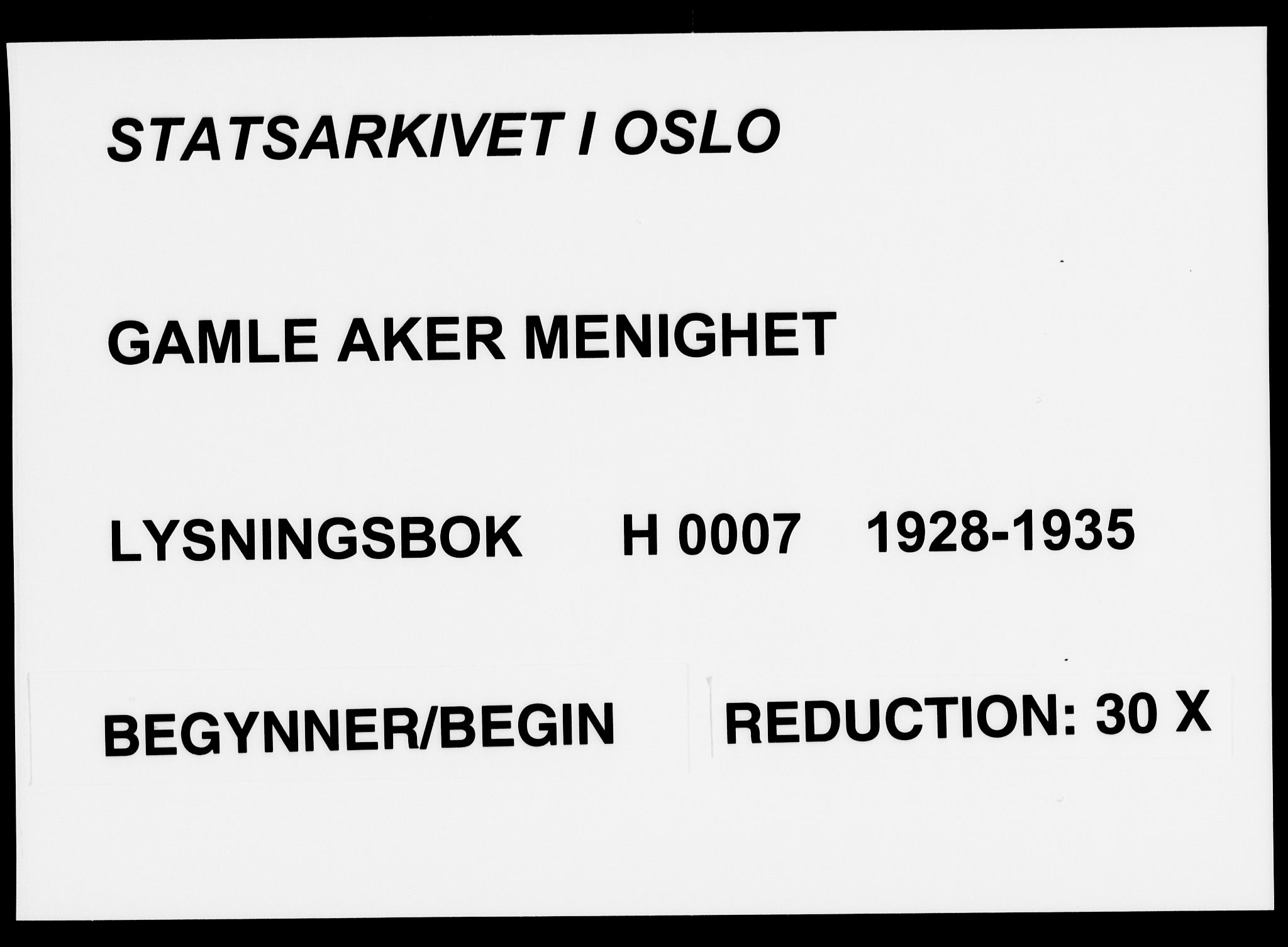 Gamle Aker prestekontor Kirkebøker, AV/SAO-A-10617a/H/L0007: Banns register no. 7, 1928-1935