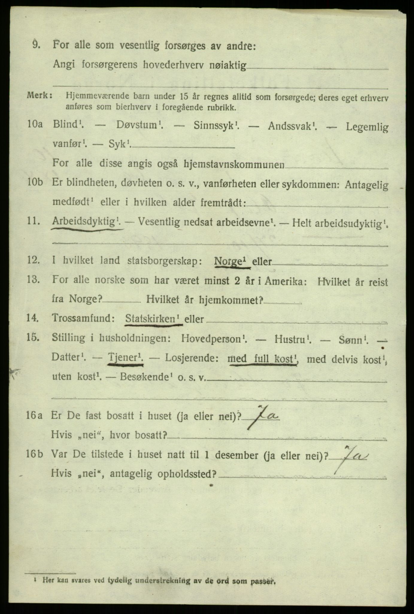 SAB, 1920 census for Alversund, 1920, p. 6237