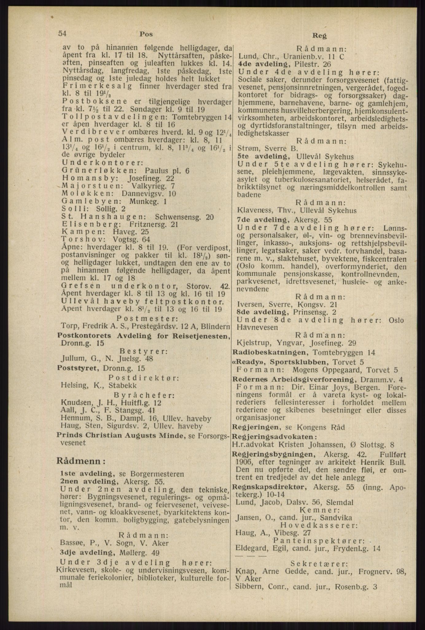 Kristiania/Oslo adressebok, PUBL/-, 1934, p. 54
