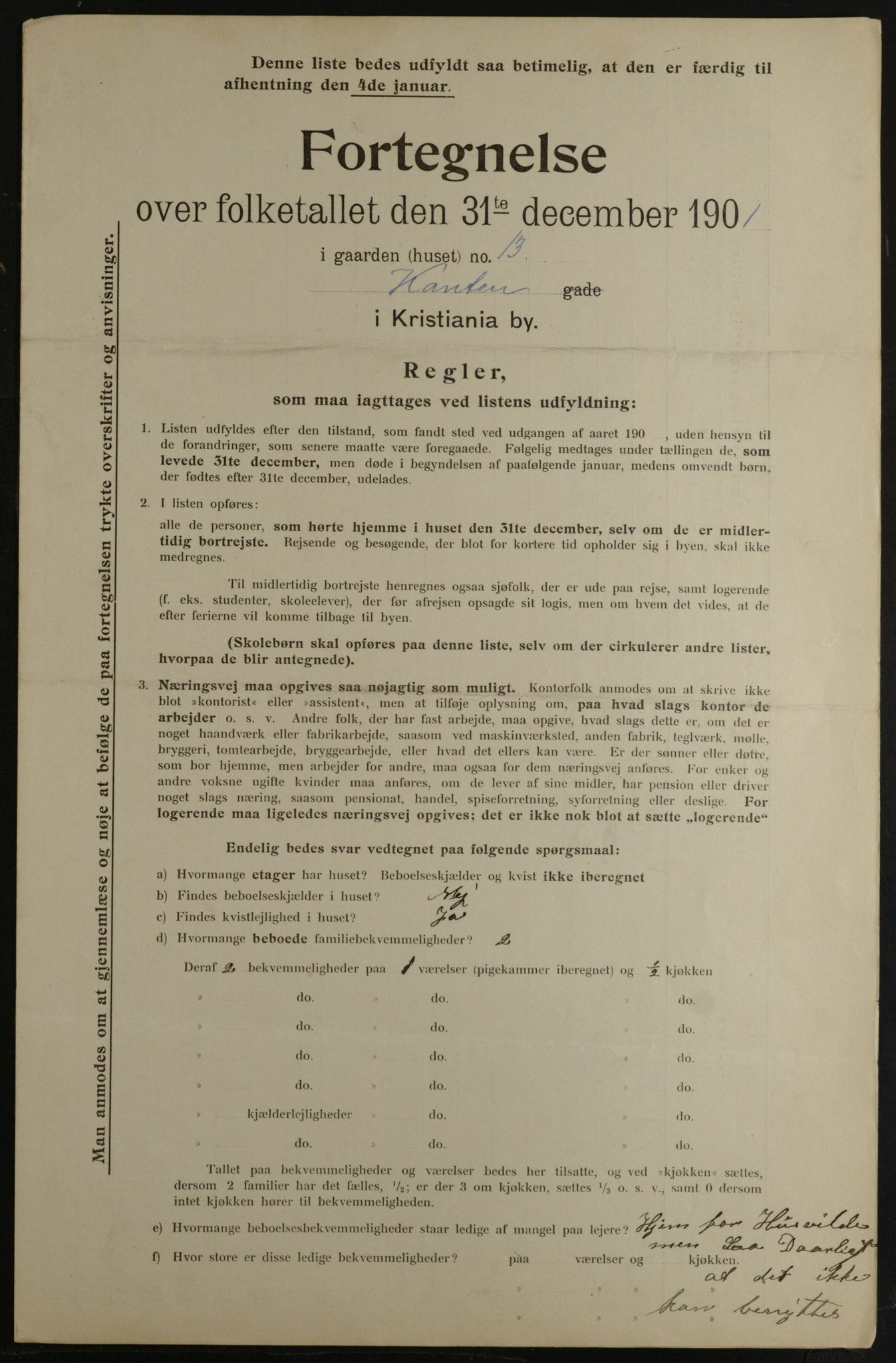 OBA, Municipal Census 1901 for Kristiania, 1901, p. 7529