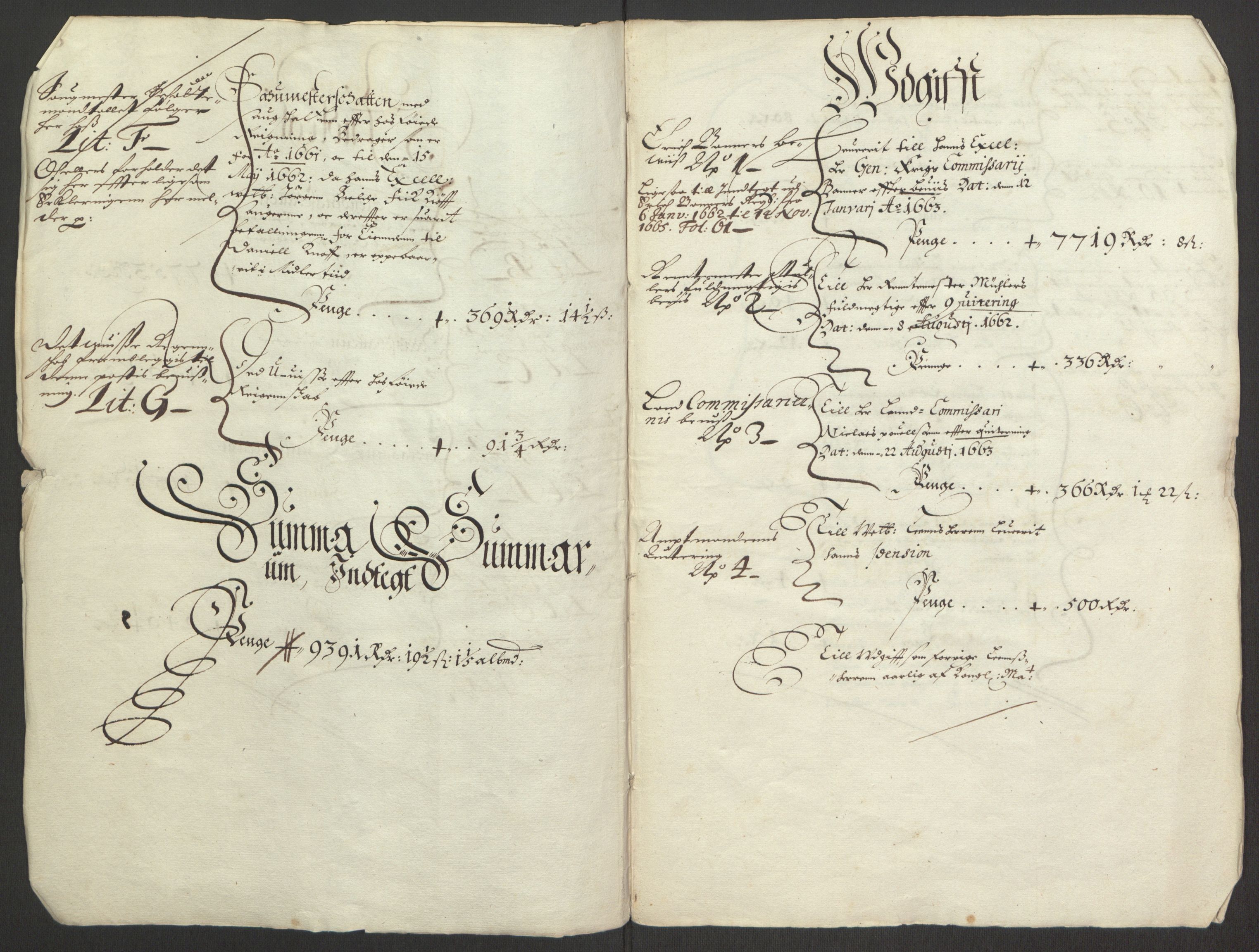 Rentekammeret inntil 1814, Reviderte regnskaper, Fogderegnskap, RA/EA-4092/R35/L2054: Fogderegnskap Øvre og Nedre Telemark, 1662-1663, p. 5