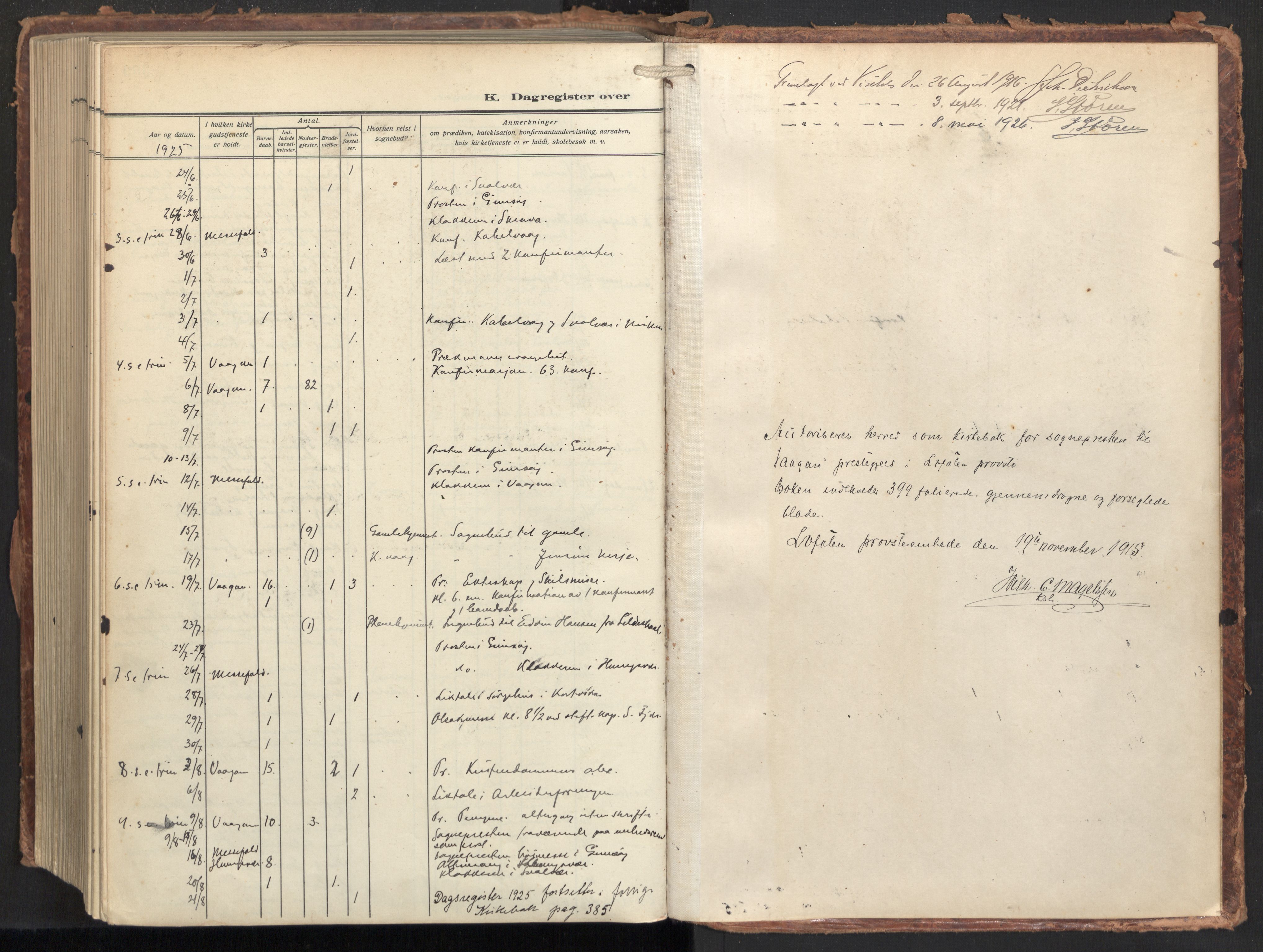 Ministerialprotokoller, klokkerbøker og fødselsregistre - Nordland, AV/SAT-A-1459/874/L1064: Parish register (official) no. 874A08, 1915-1926