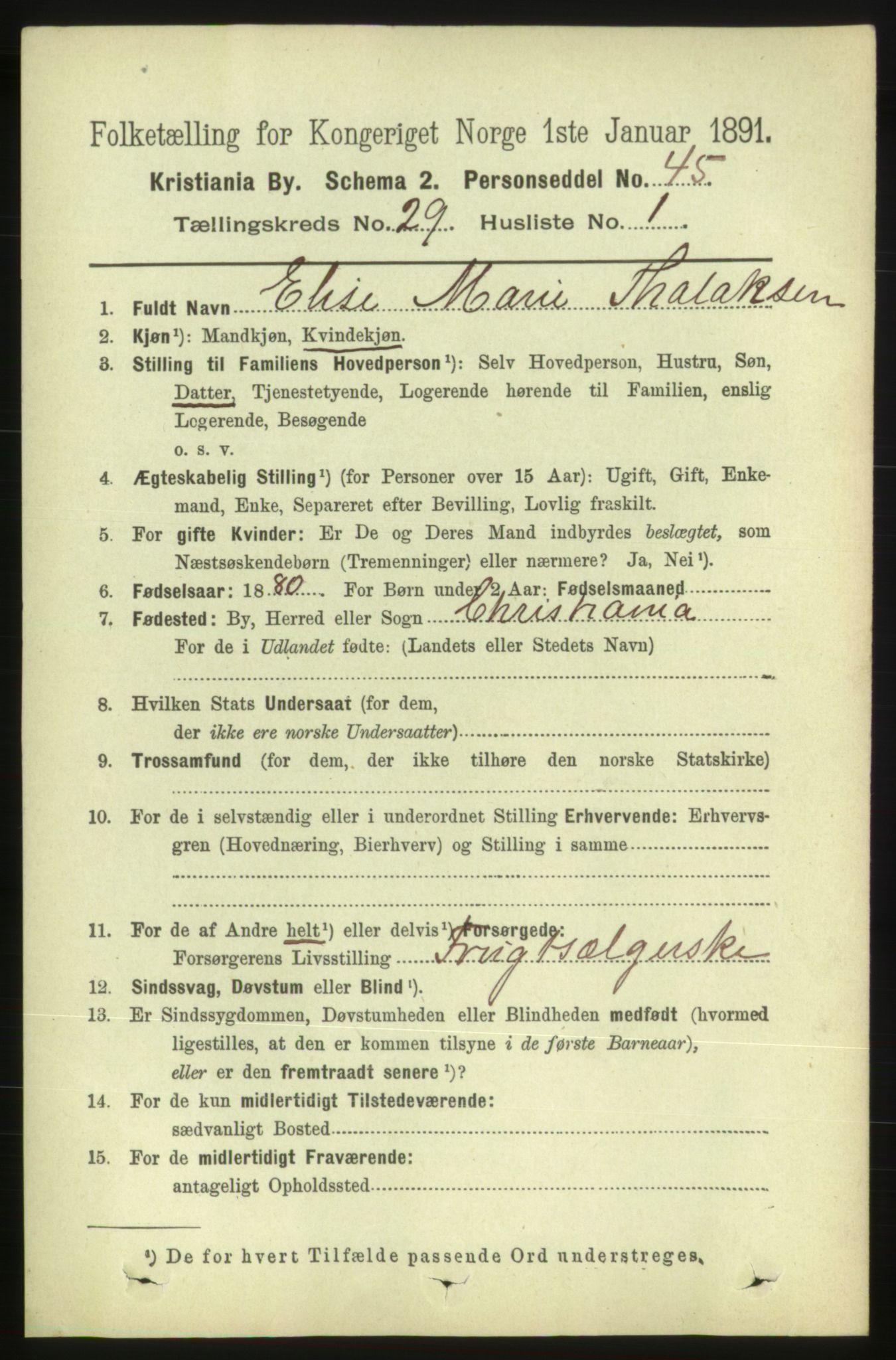 RA, 1891 census for 0301 Kristiania, 1891, p. 14929