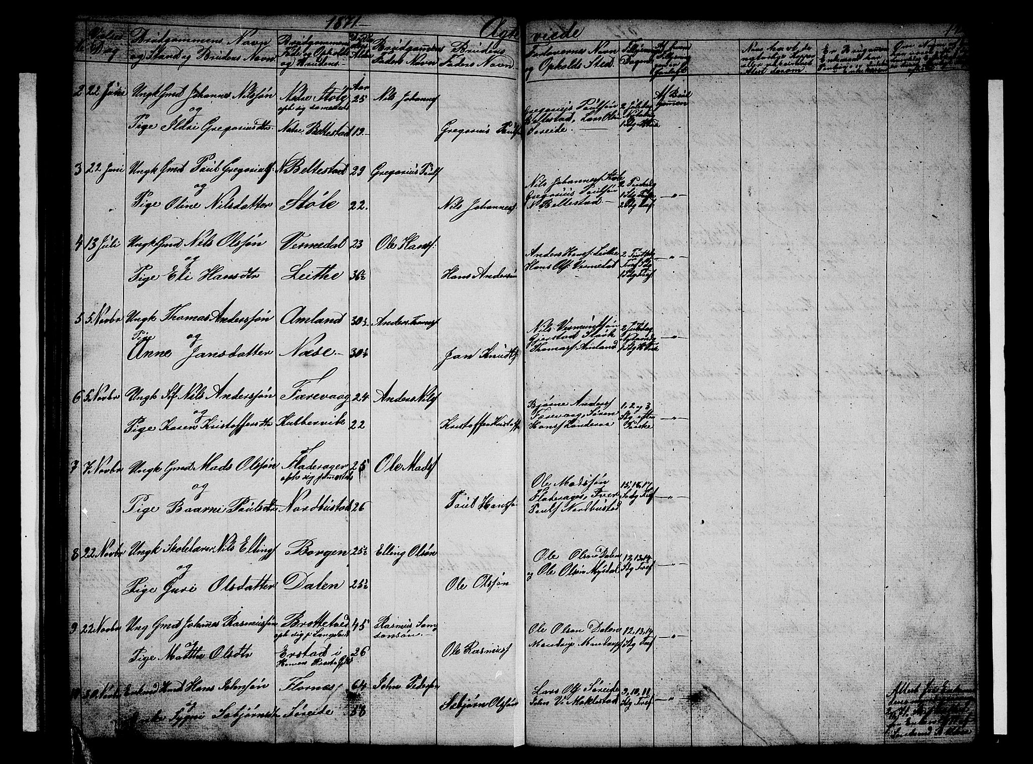 Tysnes sokneprestembete, AV/SAB-A-78601/H/Hab: Parish register (copy) no. E 1, 1855-1874, p. 142