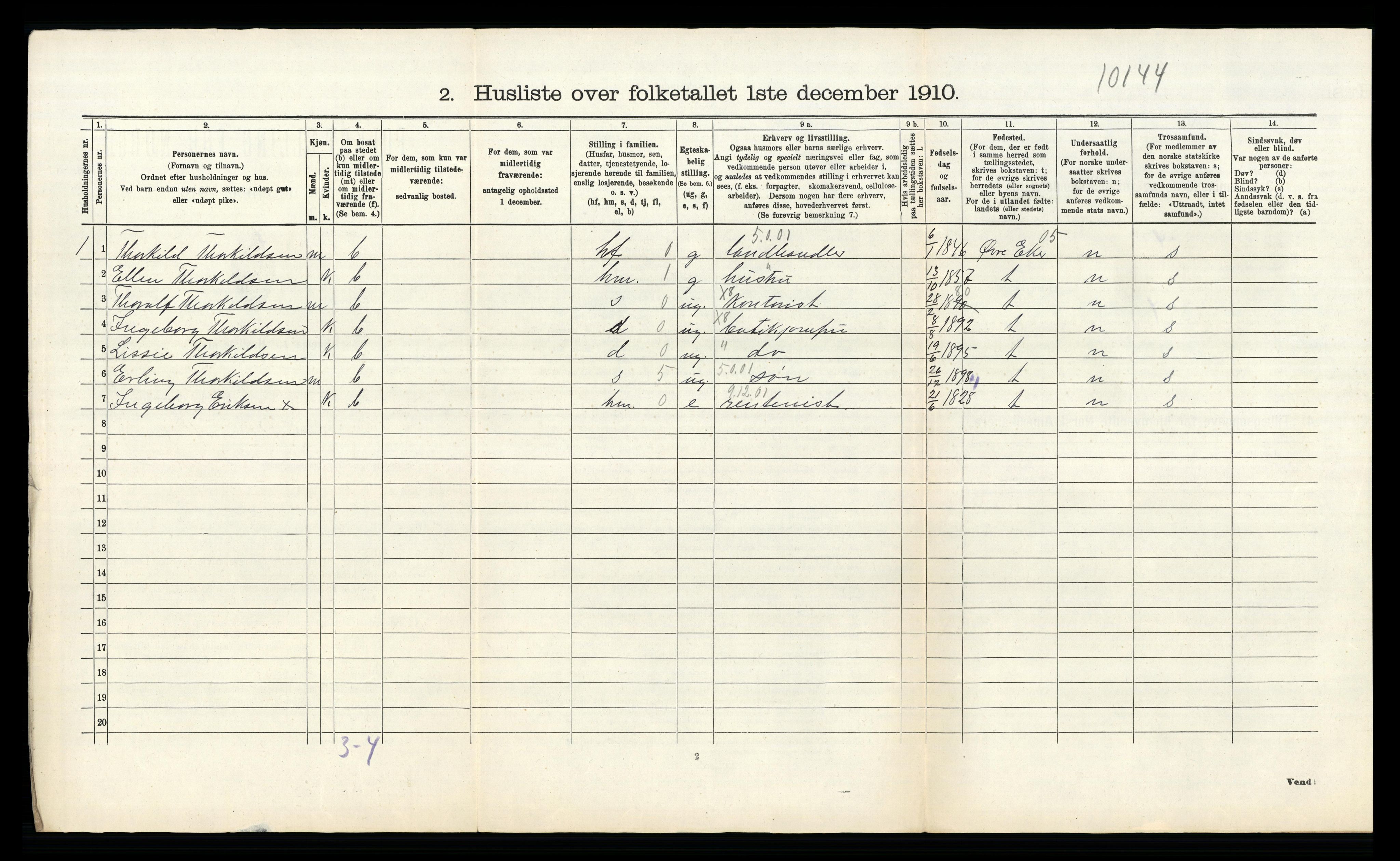 RA, 1910 census for Røyken, 1910, p. 1170