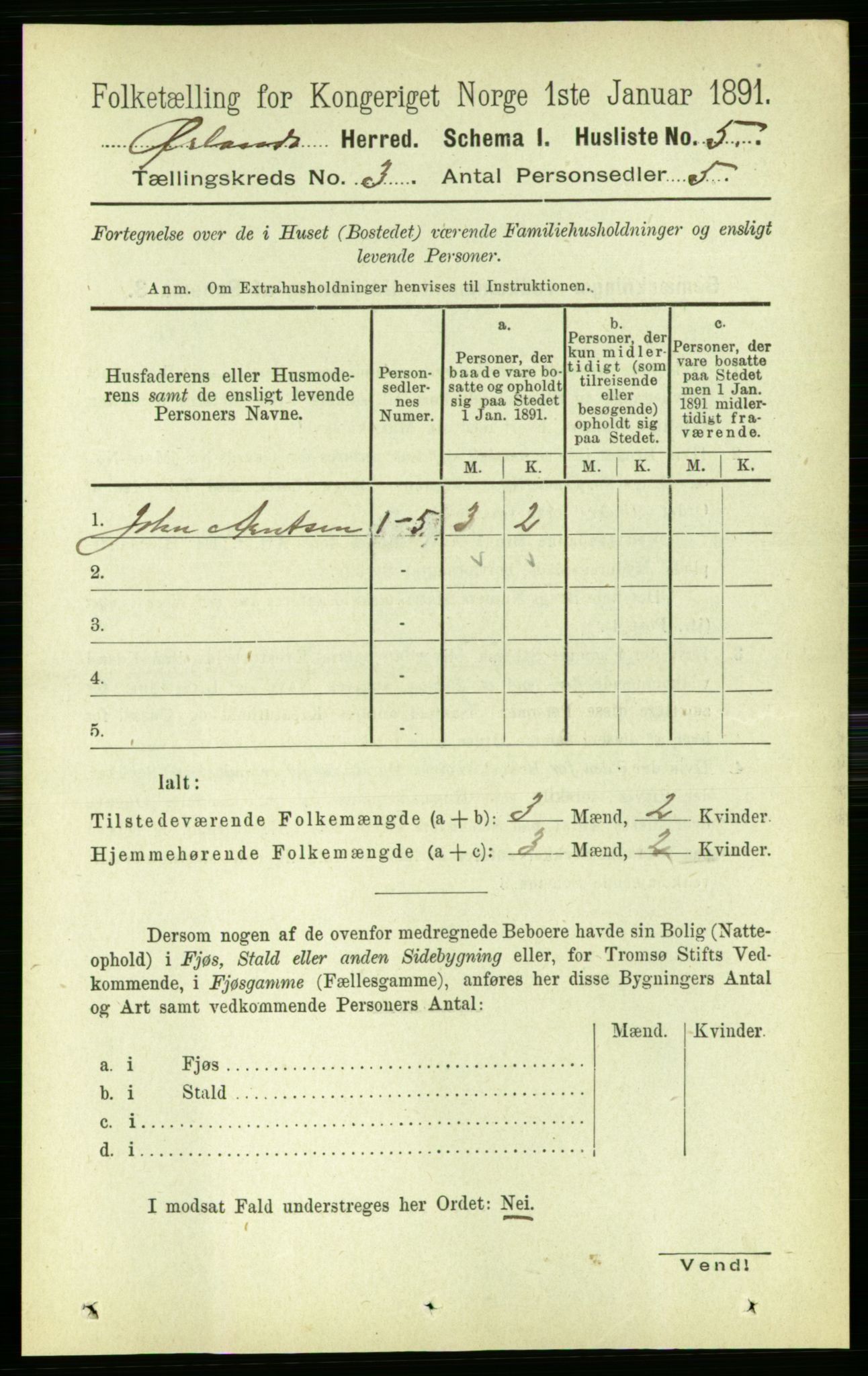 RA, 1891 census for 1621 Ørland, 1891, p. 929