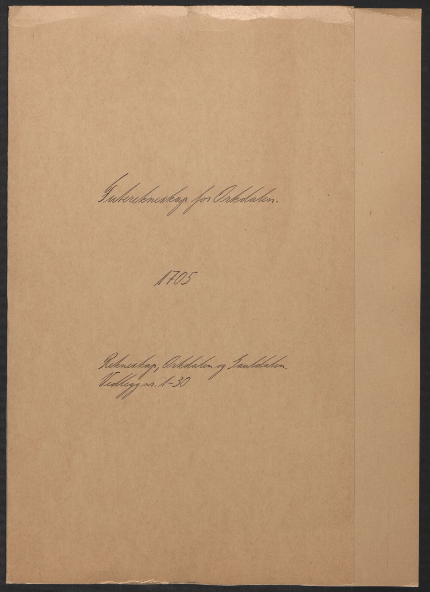 Rentekammeret inntil 1814, Reviderte regnskaper, Fogderegnskap, RA/EA-4092/R60/L3955: Fogderegnskap Orkdal og Gauldal, 1705, p. 2