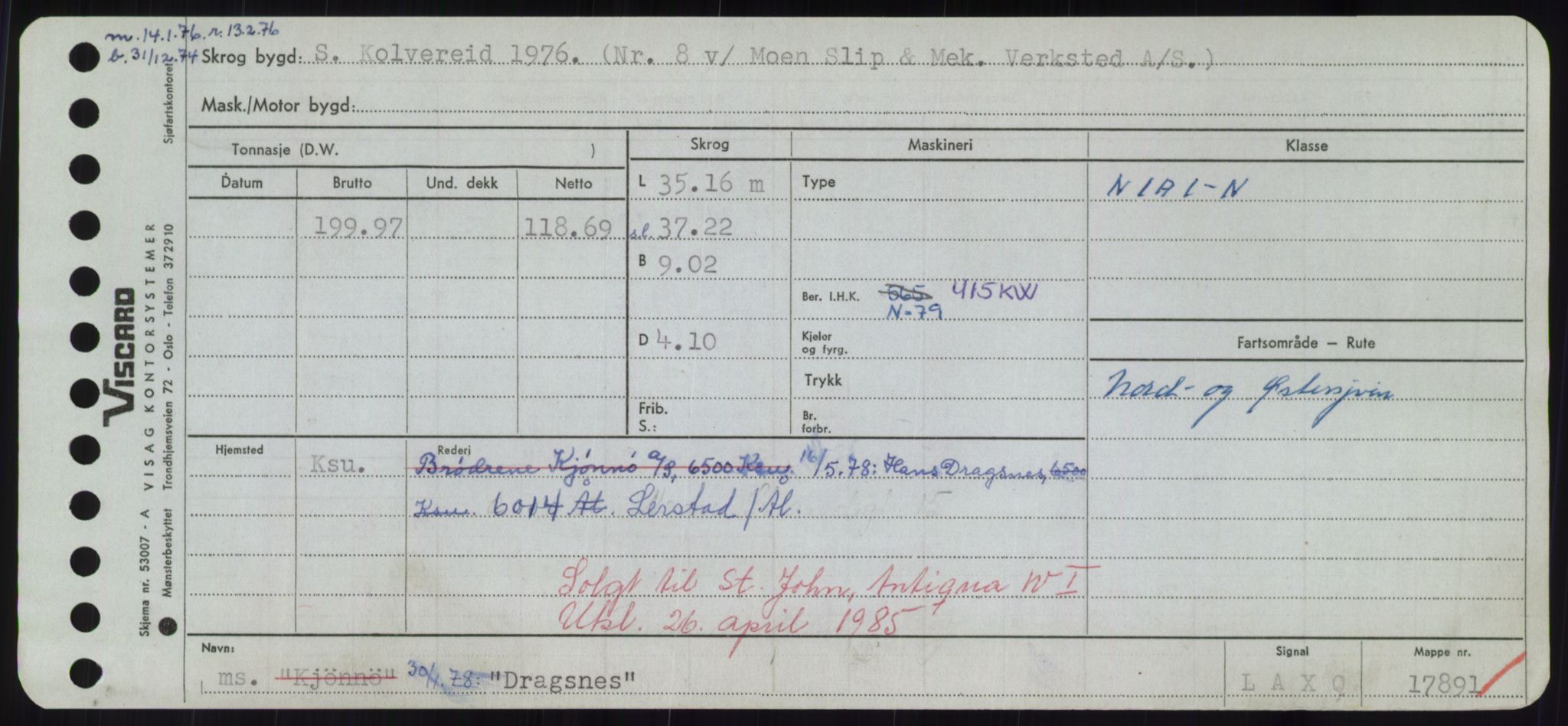 Sjøfartsdirektoratet med forløpere, Skipsmålingen, RA/S-1627/H/Hd/L0008: Fartøy, C-D, p. 619