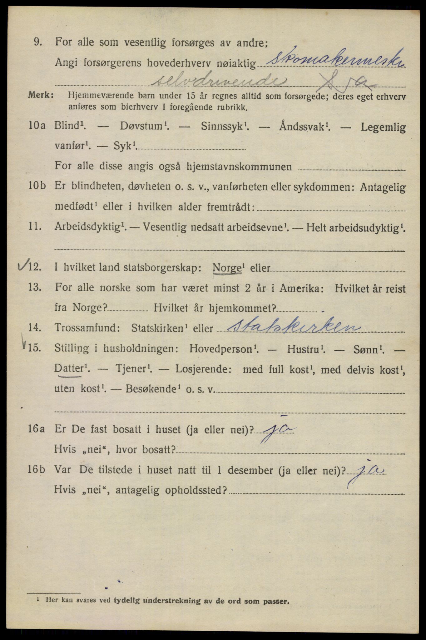 SAO, 1920 census for Kristiania, 1920, p. 156898