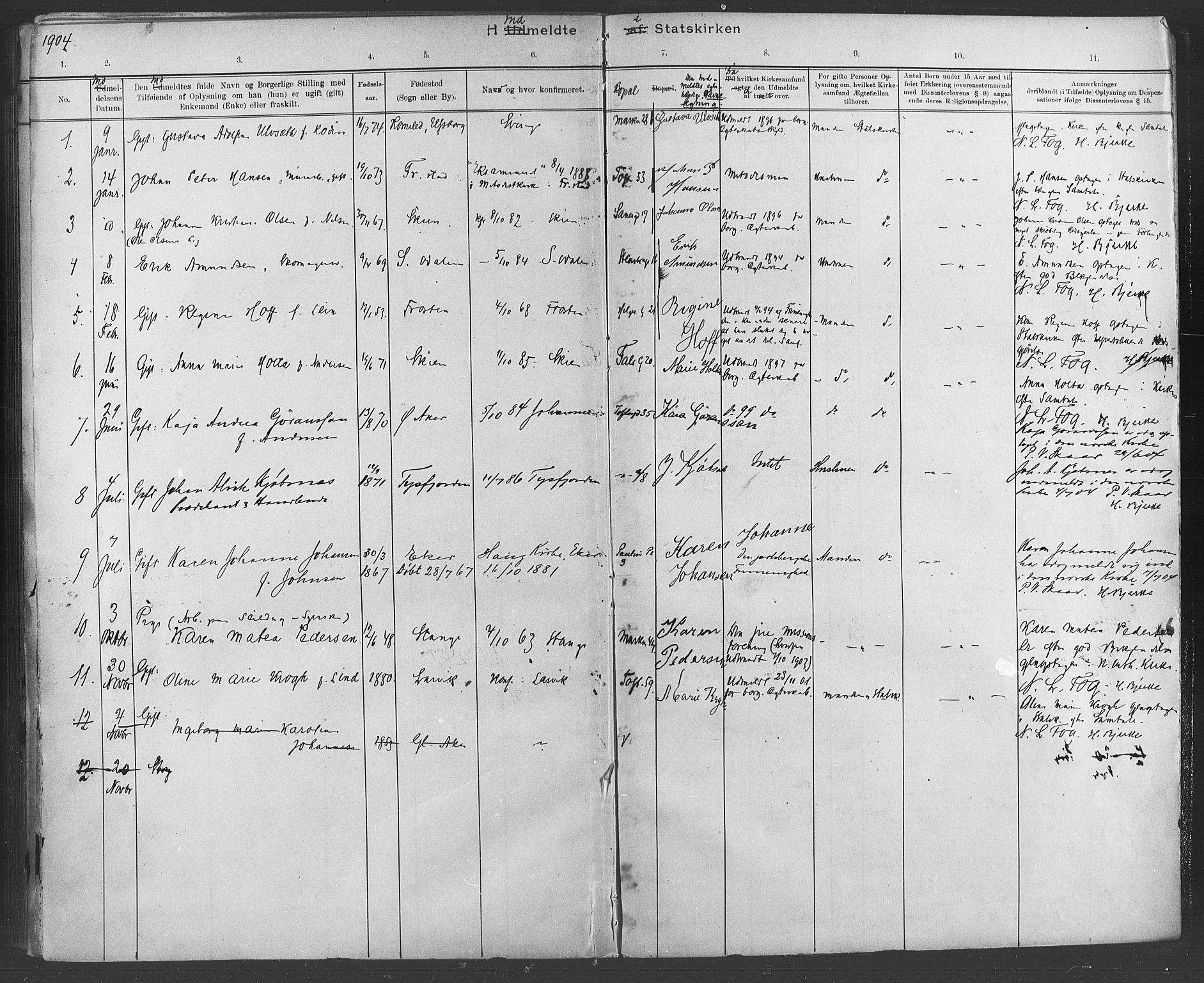 Paulus prestekontor Kirkebøker, AV/SAO-A-10871/F/Fa/L0007: Parish register (official) no. 7, 1897-1915