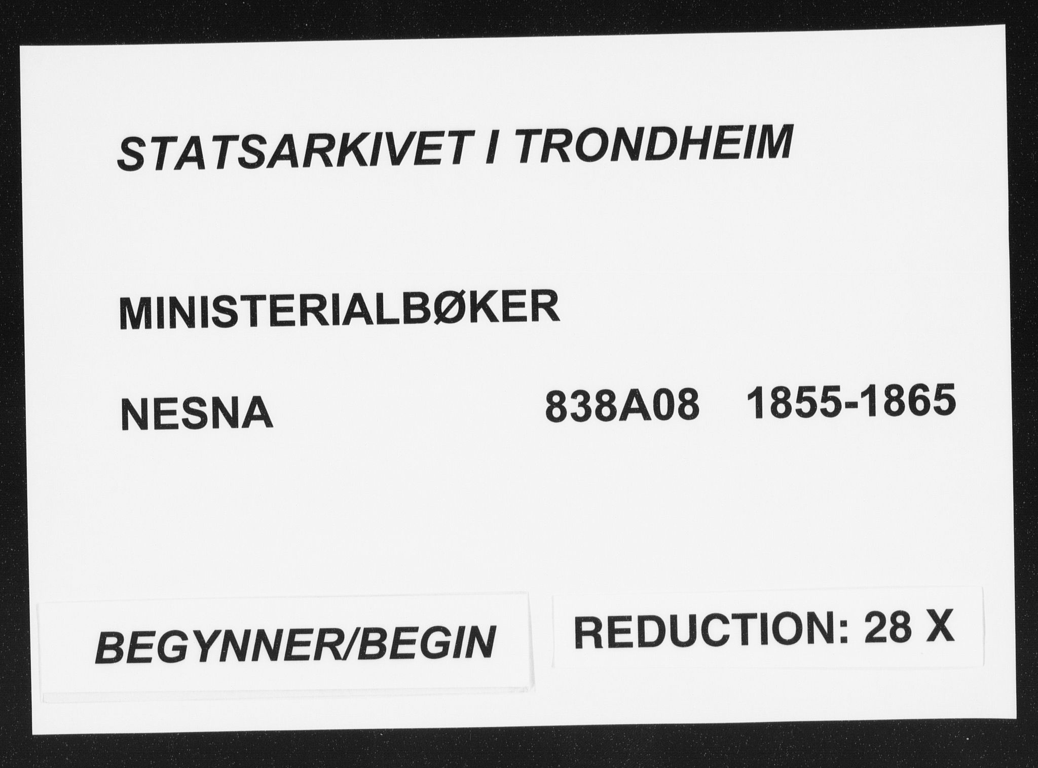 Ministerialprotokoller, klokkerbøker og fødselsregistre - Nordland, SAT/A-1459/838/L0550: Parish register (official) no. 838A08, 1855-1865