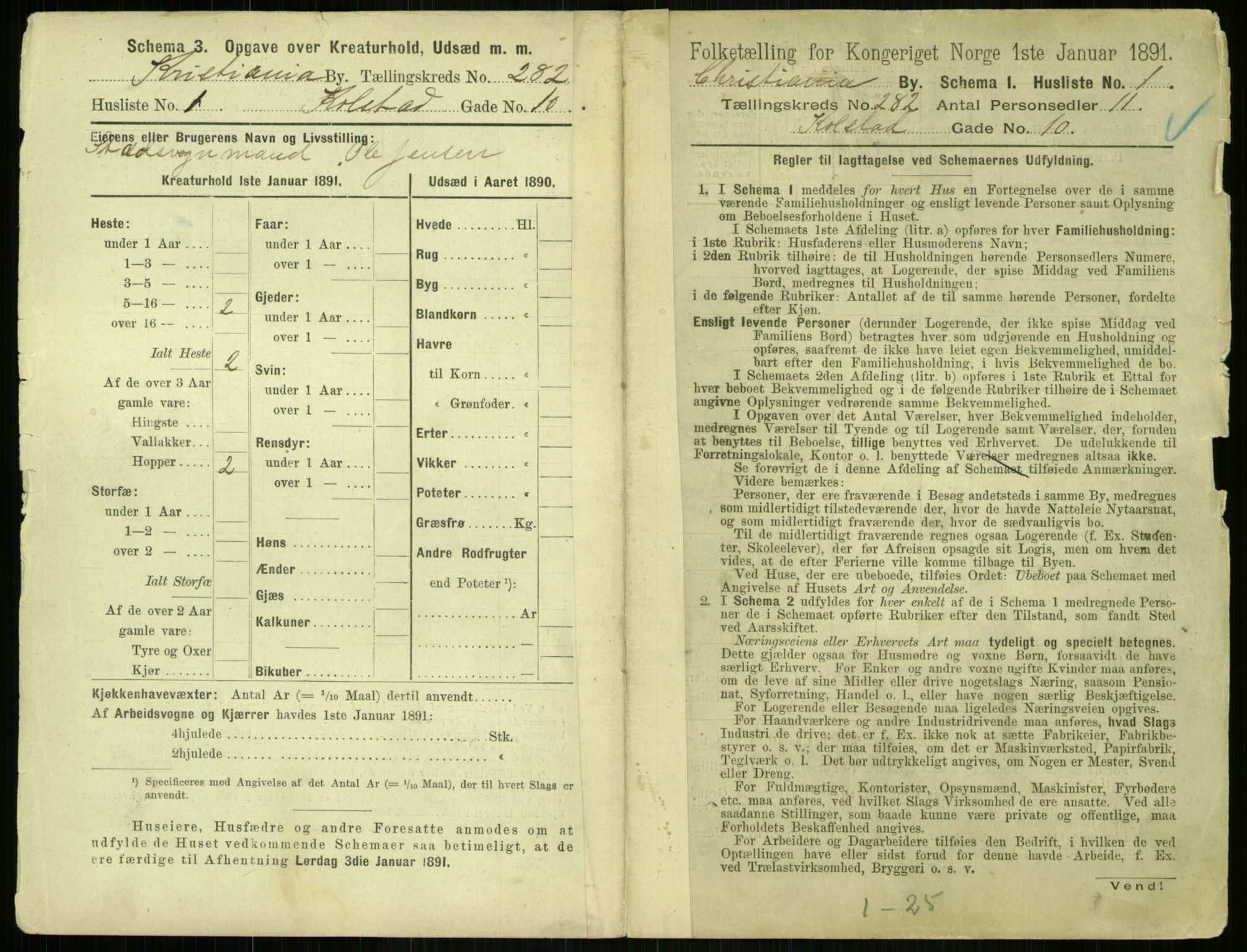 RA, 1891 census for 0301 Kristiania, 1891, p. 171454