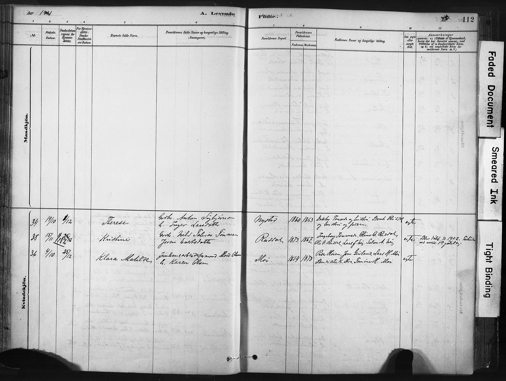 Lund sokneprestkontor, AV/SAST-A-101809/S06/L0011: Parish register (official) no. A 10, 1877-1904, p. 112