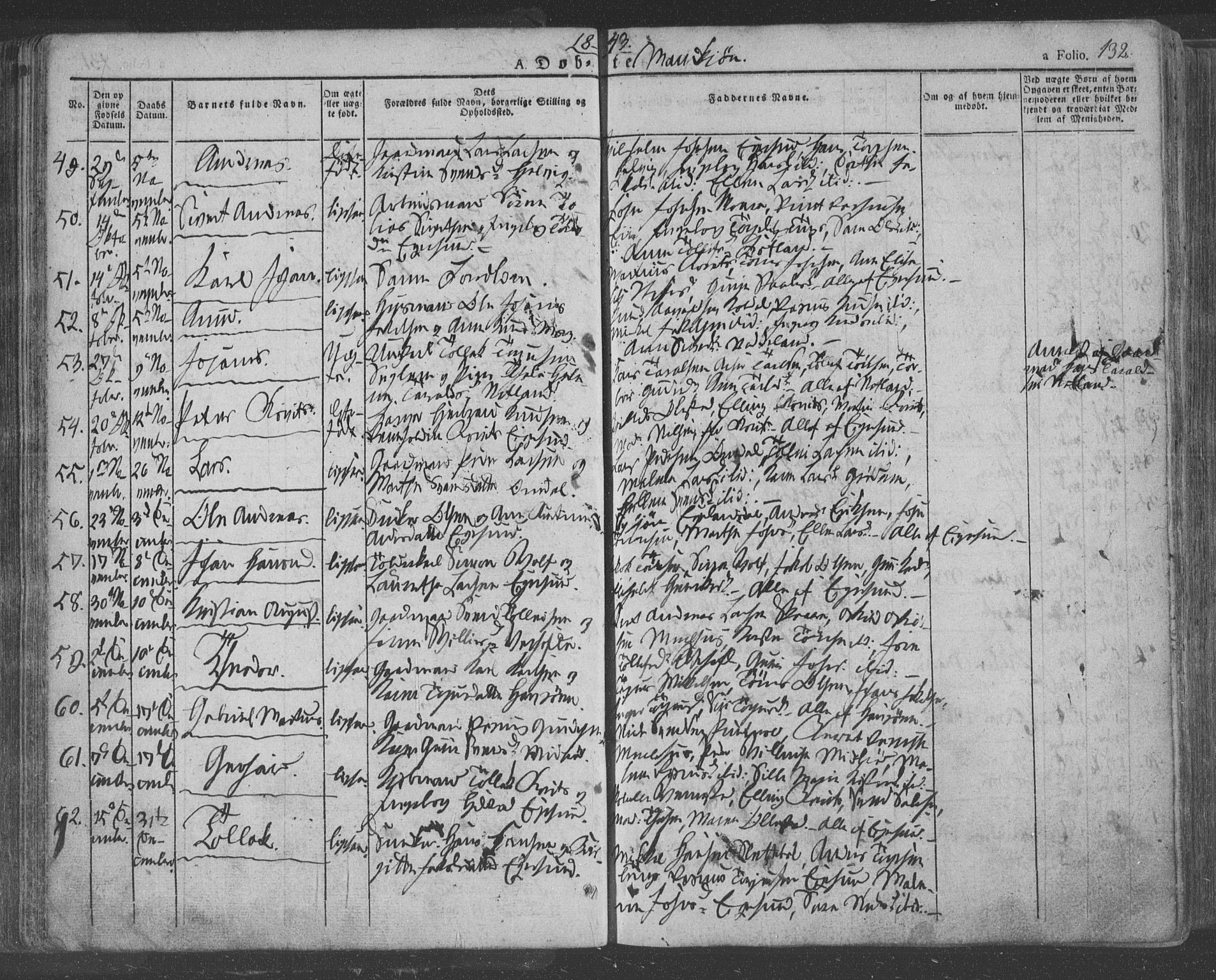 Eigersund sokneprestkontor, AV/SAST-A-101807/S08/L0009: Parish register (official) no. A 9, 1827-1850, p. 132