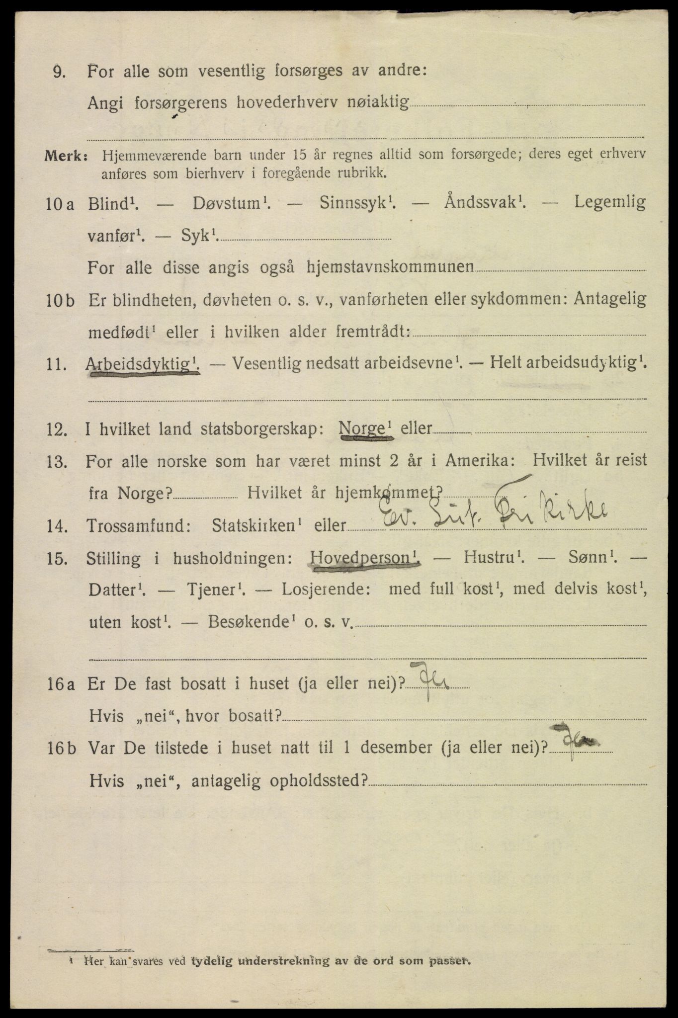 SAK, 1920 census for Arendal, 1920, p. 28115