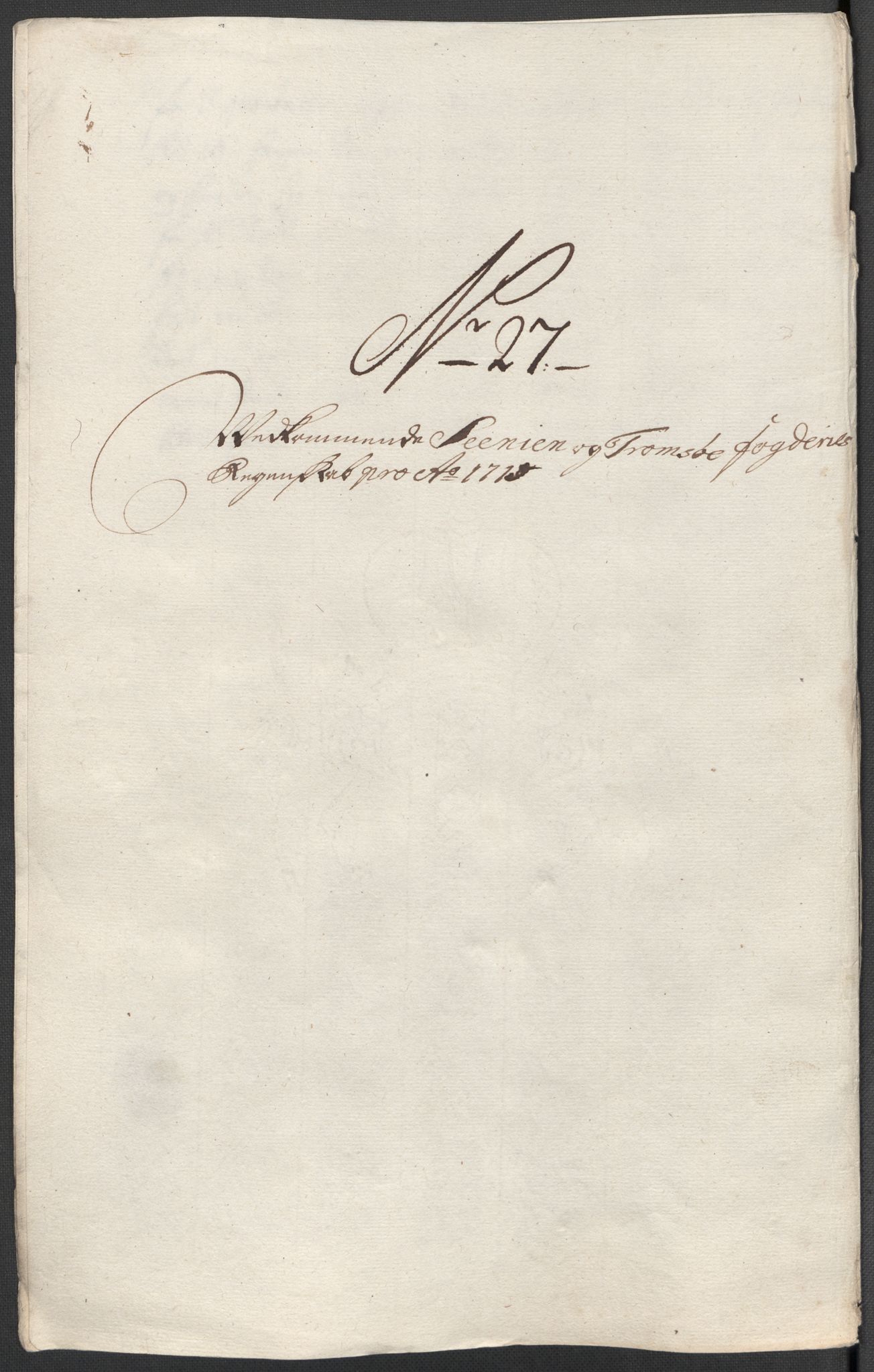 Rentekammeret inntil 1814, Reviderte regnskaper, Fogderegnskap, AV/RA-EA-4092/R68/L4761: Fogderegnskap Senja og Troms, 1715, p. 152